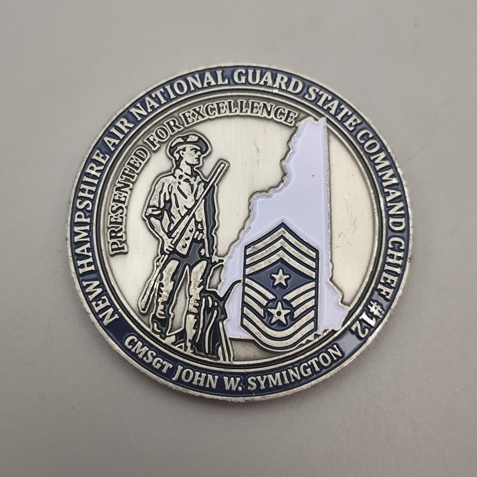 New Hampshire Air National Guard State Command Chief #12 Challenge Coin