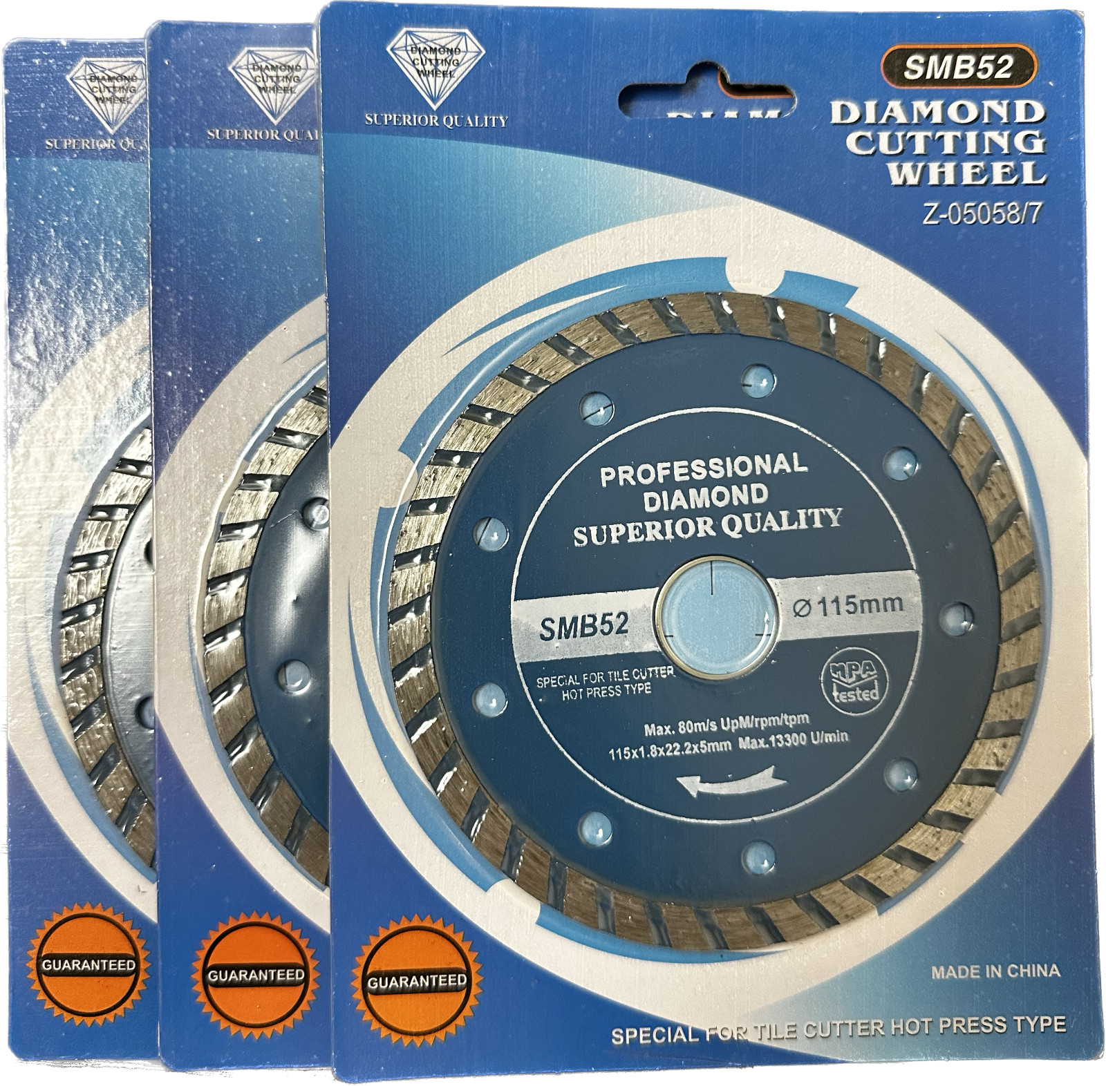 3 Pcs Diamond Cutting Wheel Disc Saw Blade 4.5" for Ceramic Tile Granite 115mm