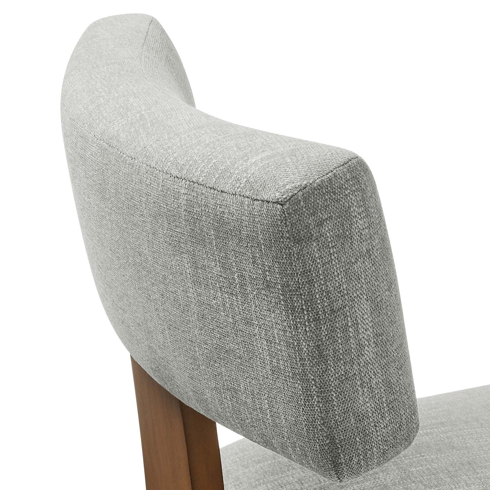 Modway Nalani Dining Chairs - Set of 2 in Heathered Weave Wheat Deep Brown