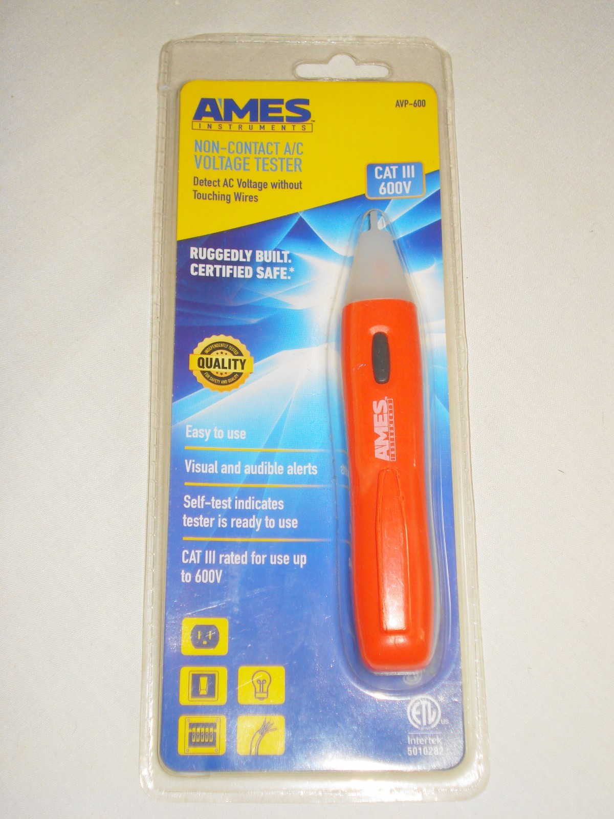 Ames Non-Contact AC Voltage Tester Cat 3 600 Volt AVP-600