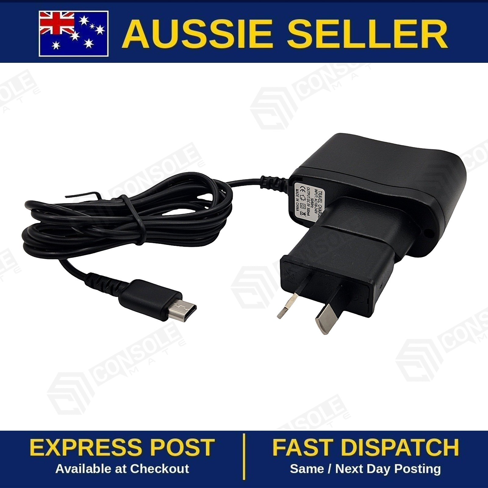 Nintendo DS Lite NDSL AC Wall Charger | AU Plug Power Adapter, Black