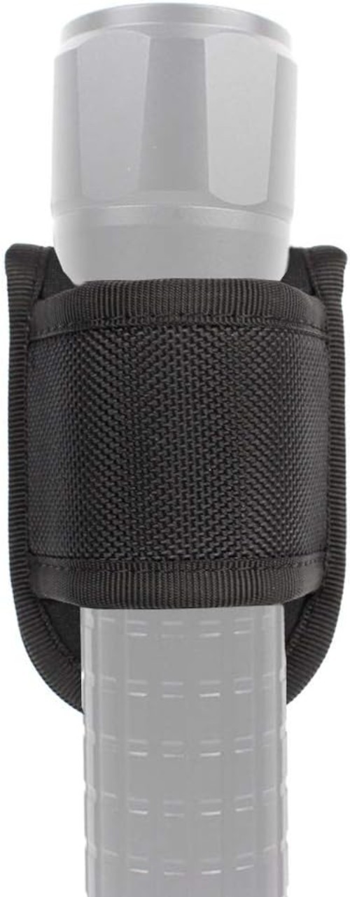 Flashlight Holster for Duty Belt, Open Top D Cell Compact Light Holder Case, Nyl
