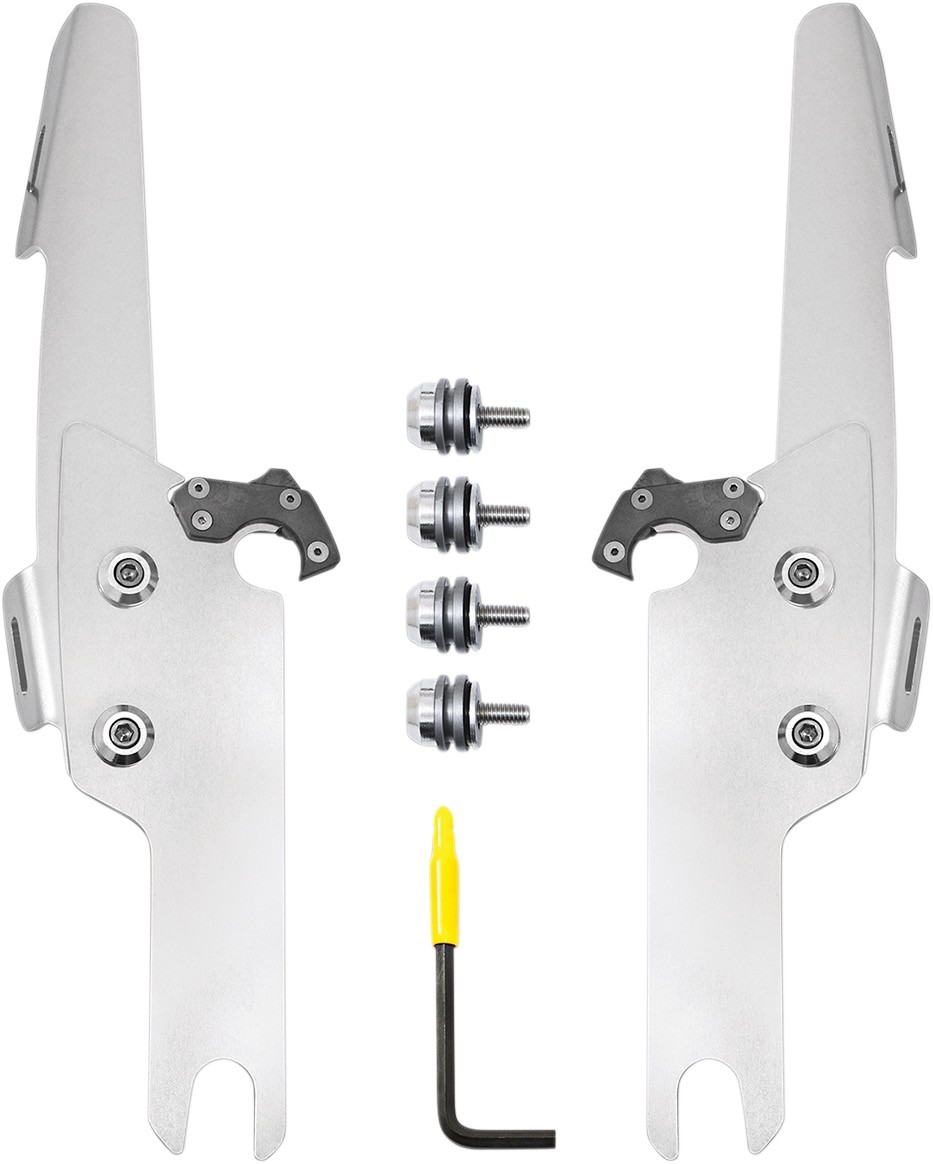 MEMPHIS SHADES MEK2041 Batwing Fats/Slim Mounting Kit - Polished - FLHRS/XS