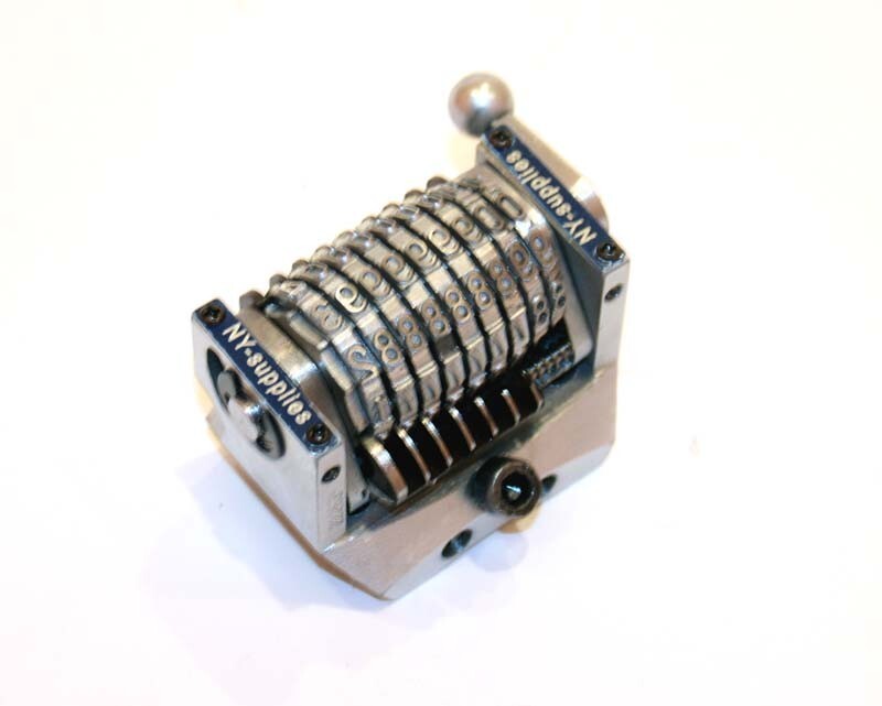 3/16" Rotary 9 Digit Convex Backwards Numbering Machine for Morgana Standard Dup