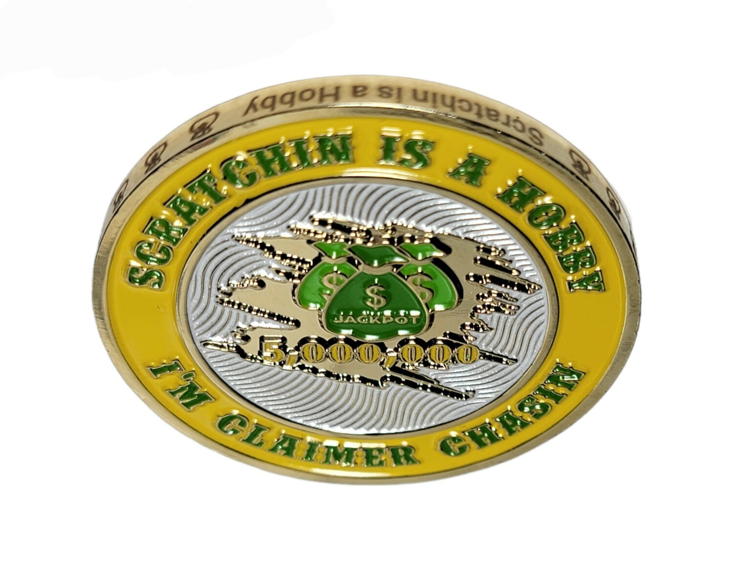 Lottery Coin Scratch off ticket  Challenge Coin