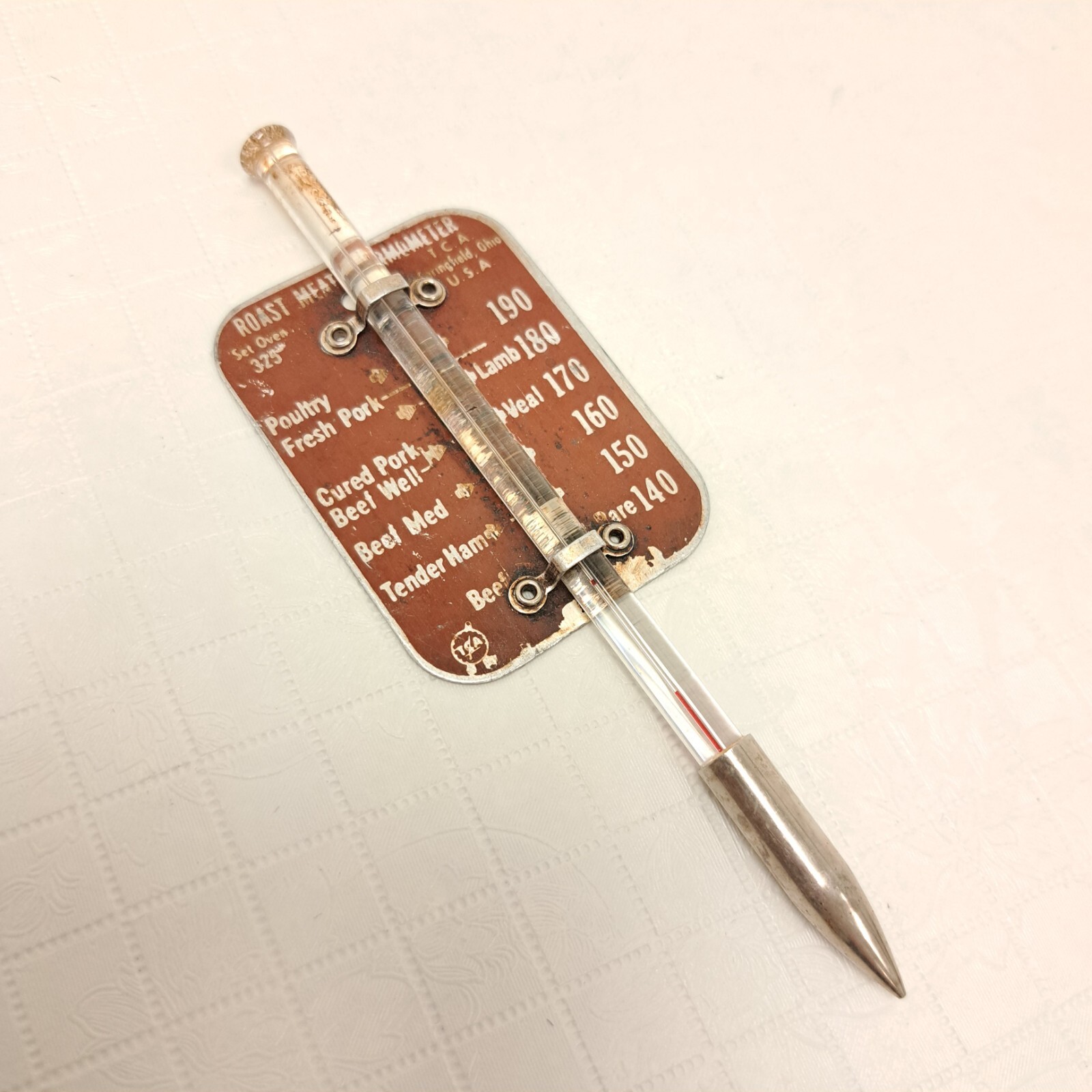 Vintage T.C.A USA Roast Meat Thermometer 6”