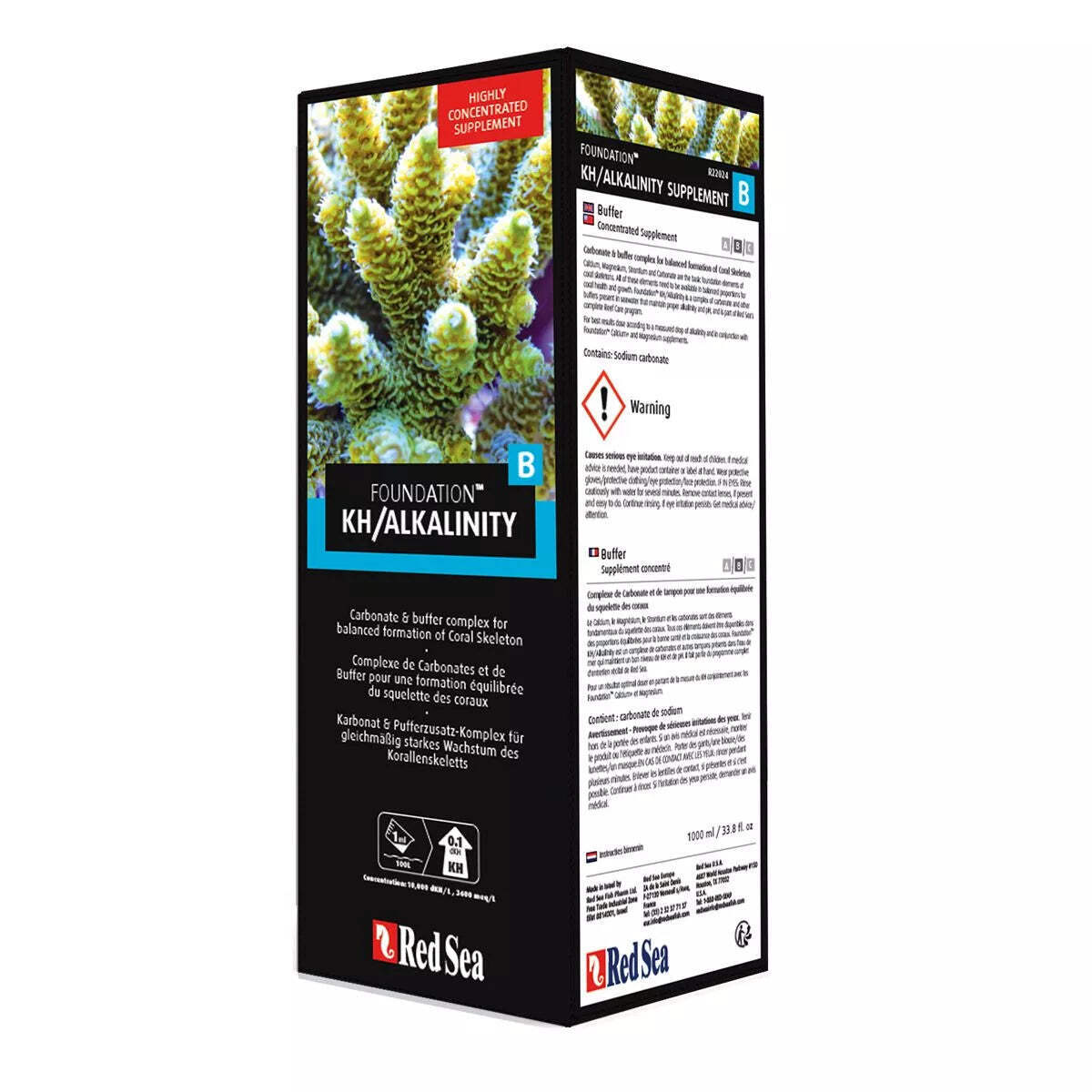 Red Sea Reef Foundation B – Alkalinity Supplement (Alk) for Reef Aquariums