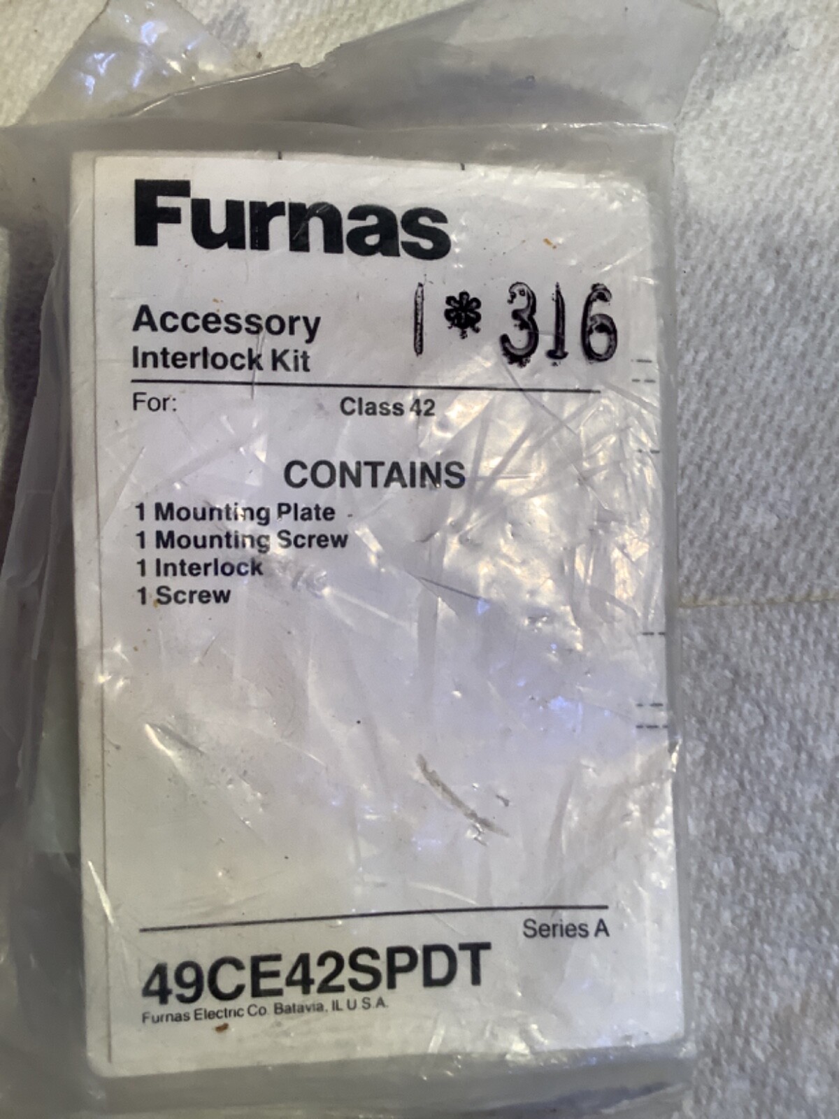 2 Furnas Accessory Interlock kit 49CE42SPDT NEW