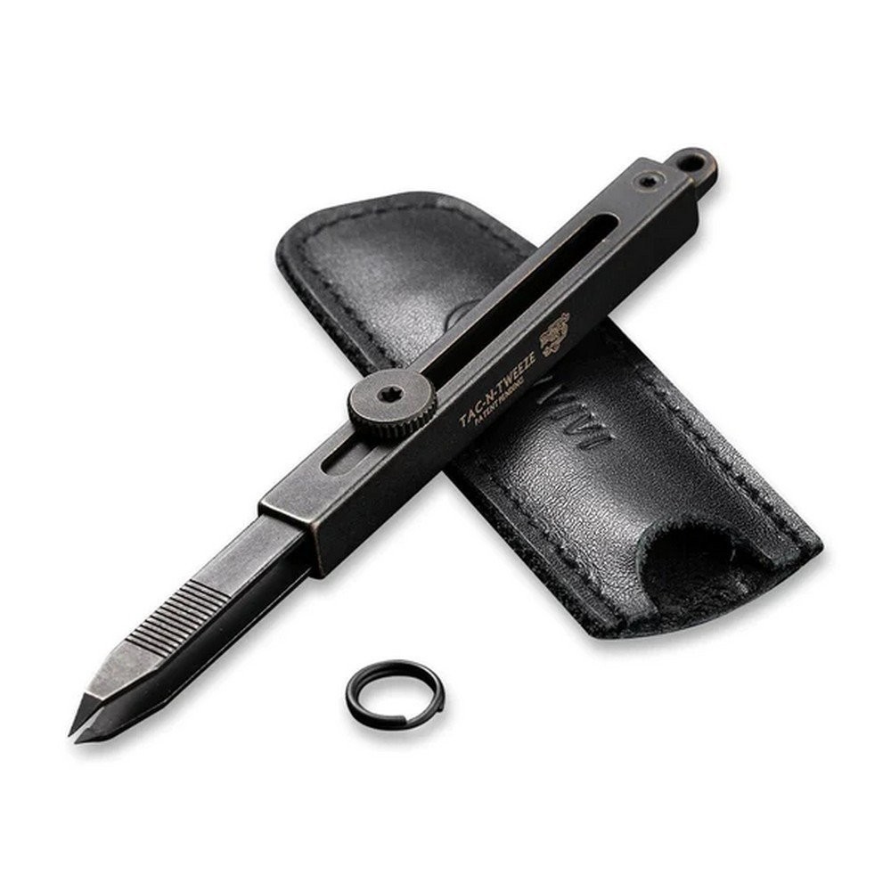 Civivi Tac-N-Tweeze Brass Handle With Leather Sheath - C19062B-A