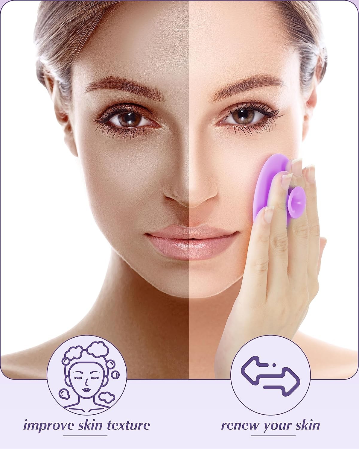 10 PCS Random Silicone Face Scrubber Exfoliator , Deep Cleaning Skin Care