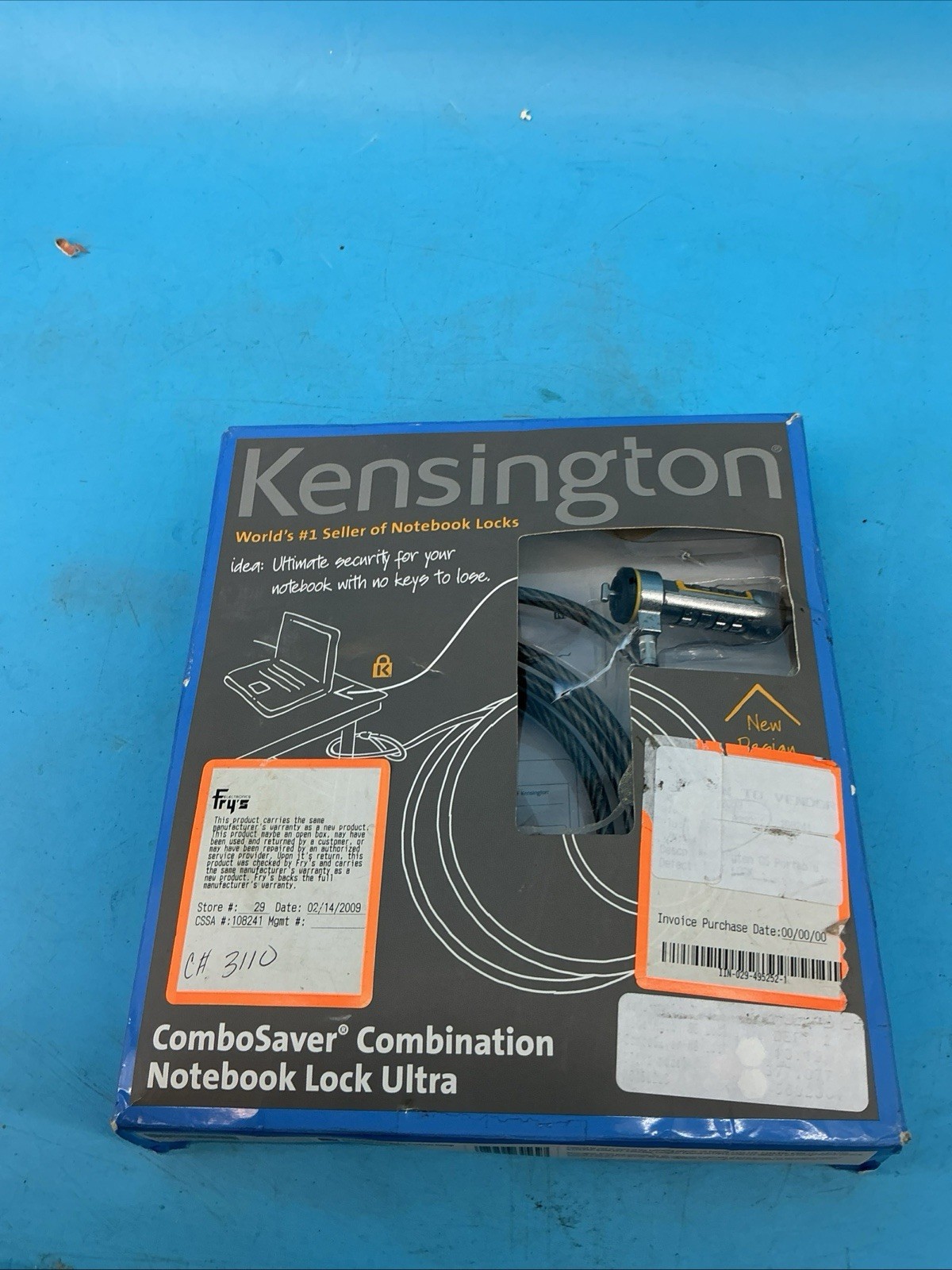 Kensington ComboSaver Combination Notebook Lock  NEW