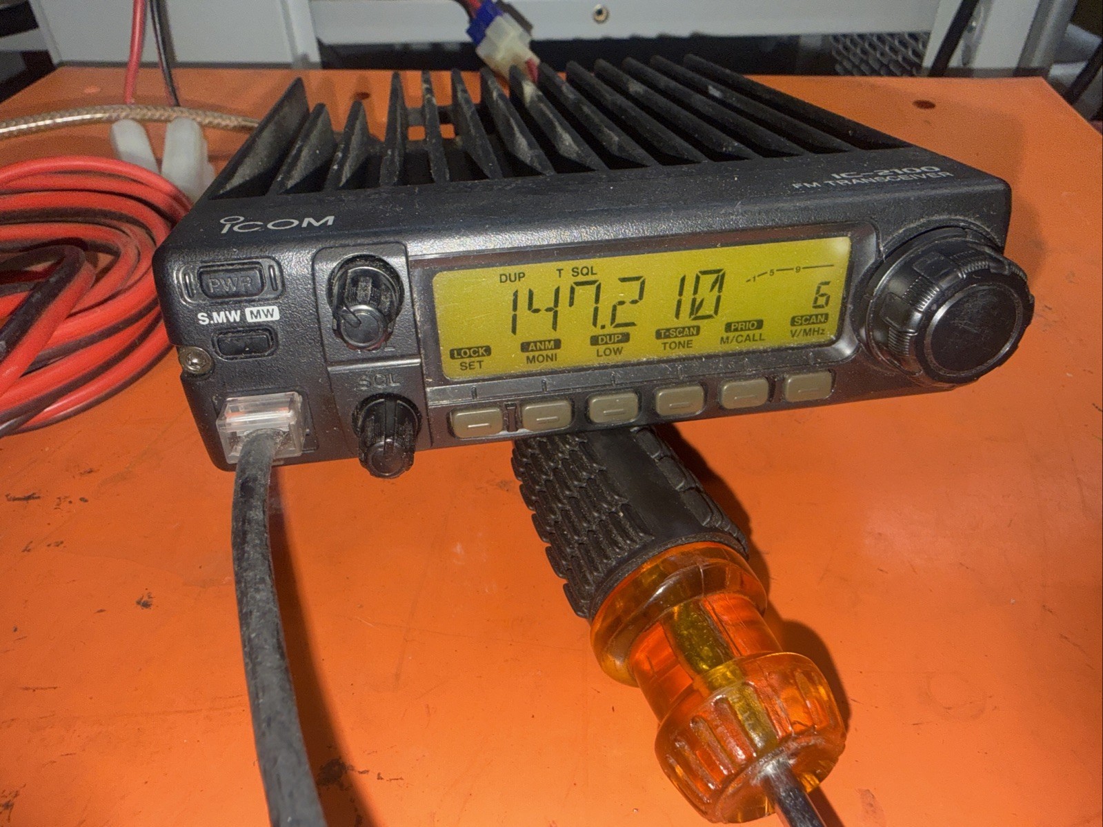 Icom IC-2100H 2m Ham Radio Transceiver VHF FM Working With HD Cord Used