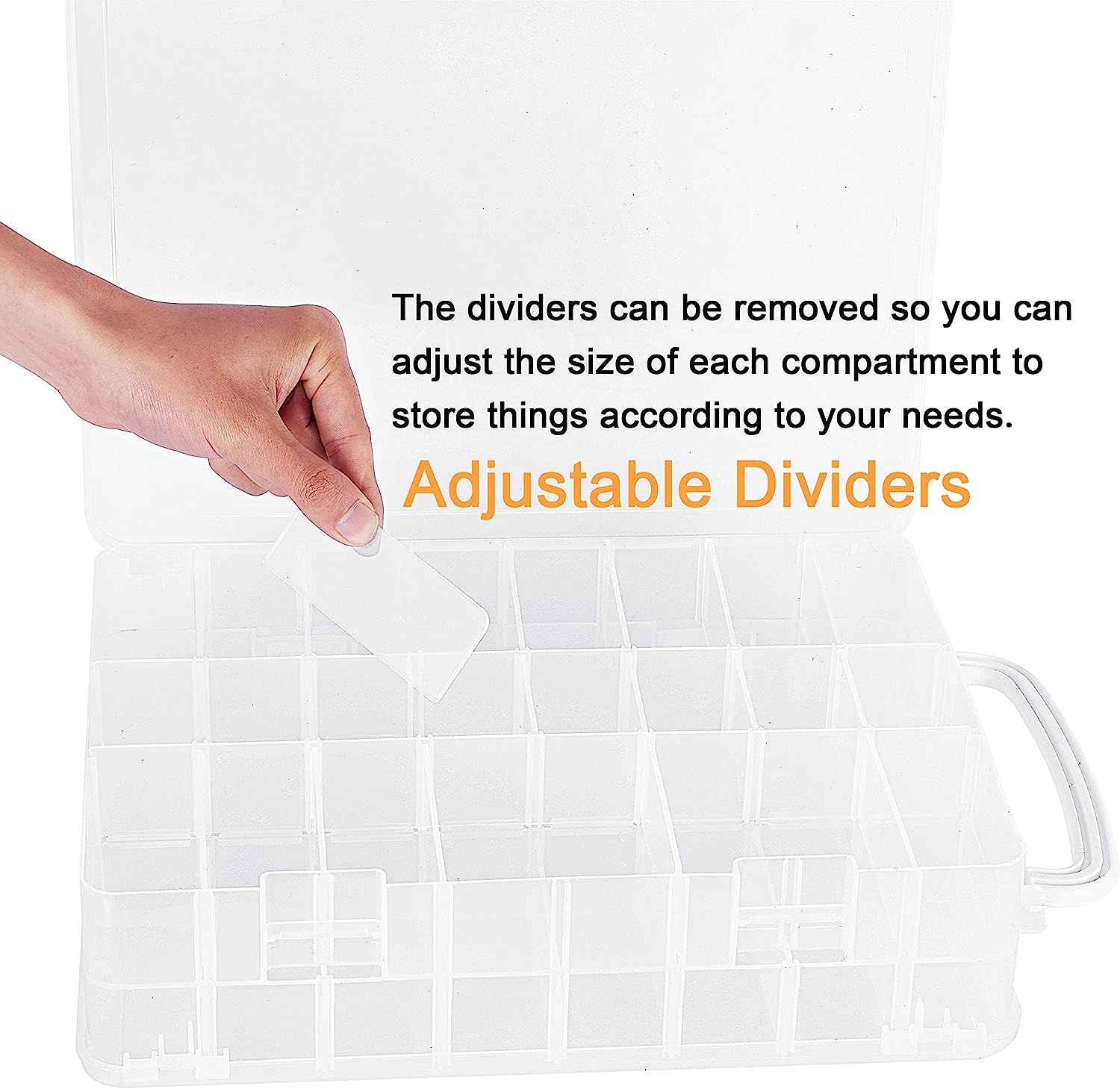 New brothread Double-Sided Storage Organizer/Box with Total 48 Adjustable...