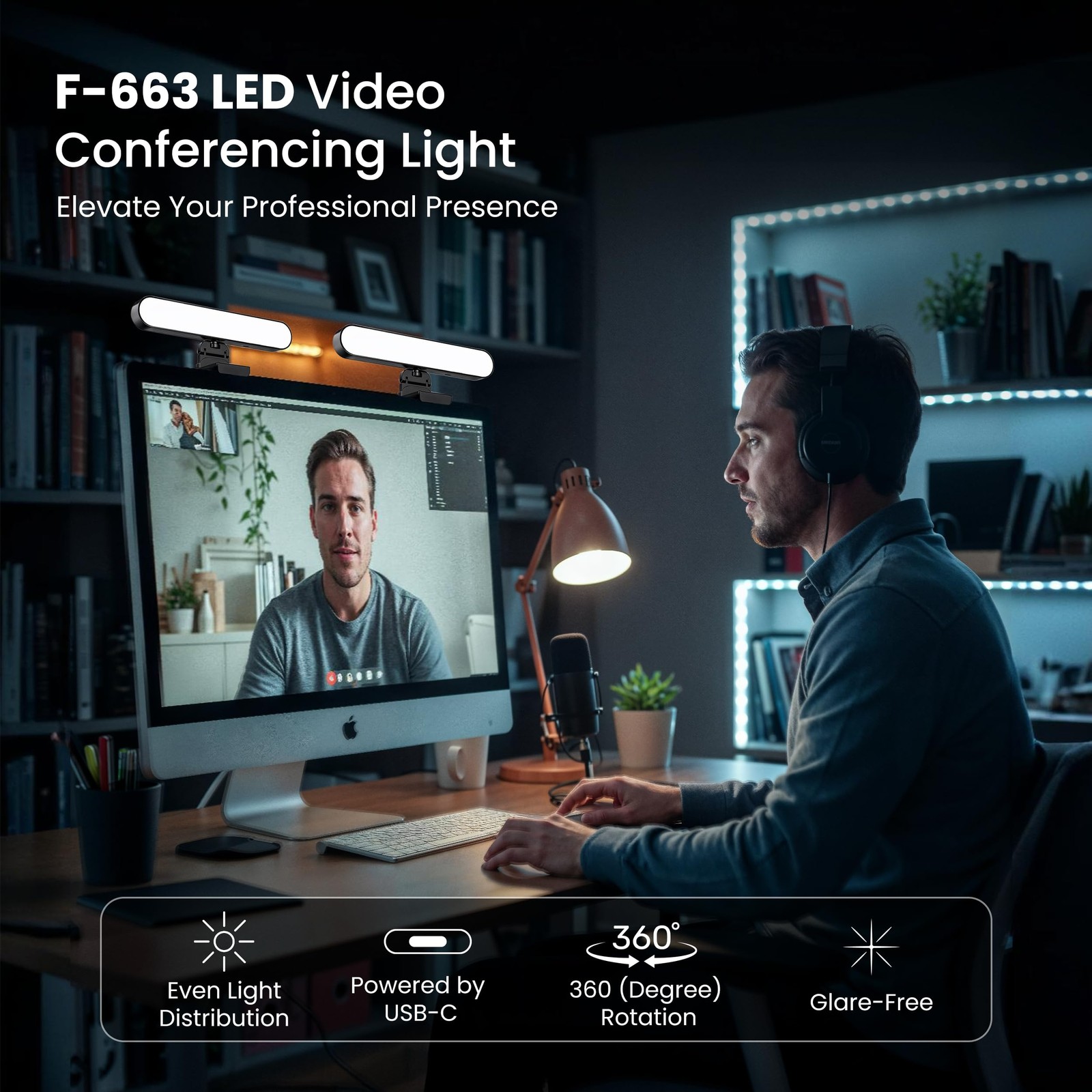 Monitor Light Bar for Computer & Laptop – Remote&Touch Control, Streaming Vid...