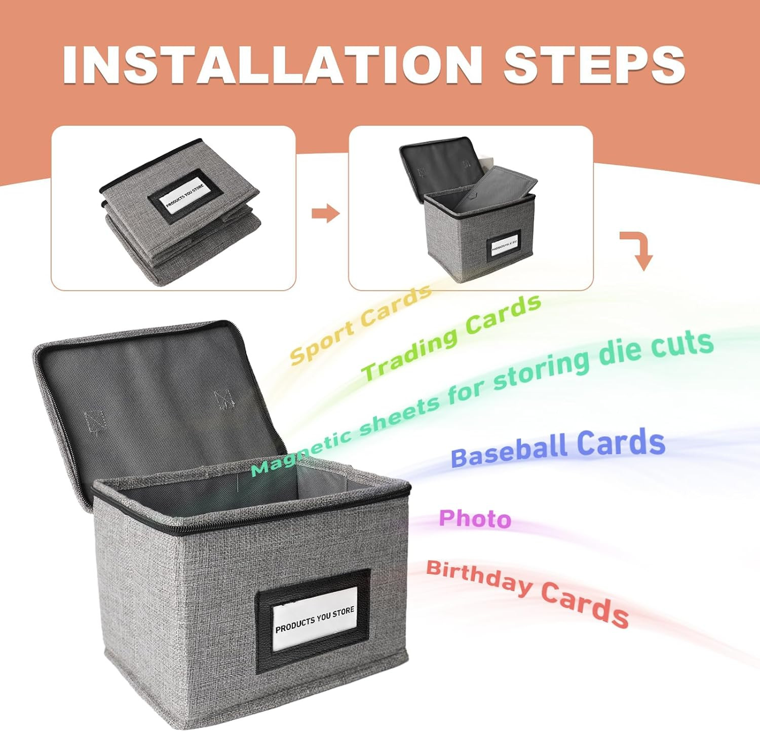 Die Cut Storage Box,Die Cut Storage Organizer,Fully-Padded inside with Sturdy Co