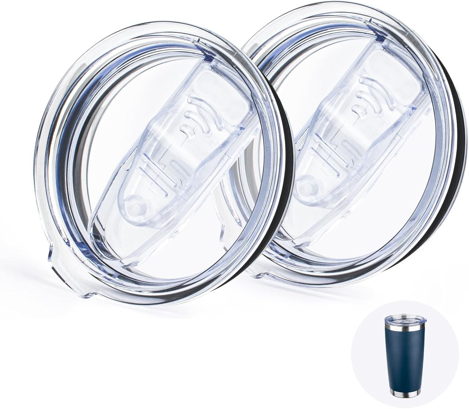 20 Oz Tumbler Replacement Lids 2 Pack,Fit of Inner Diameter 3.23 to 3.25 INCH Tu