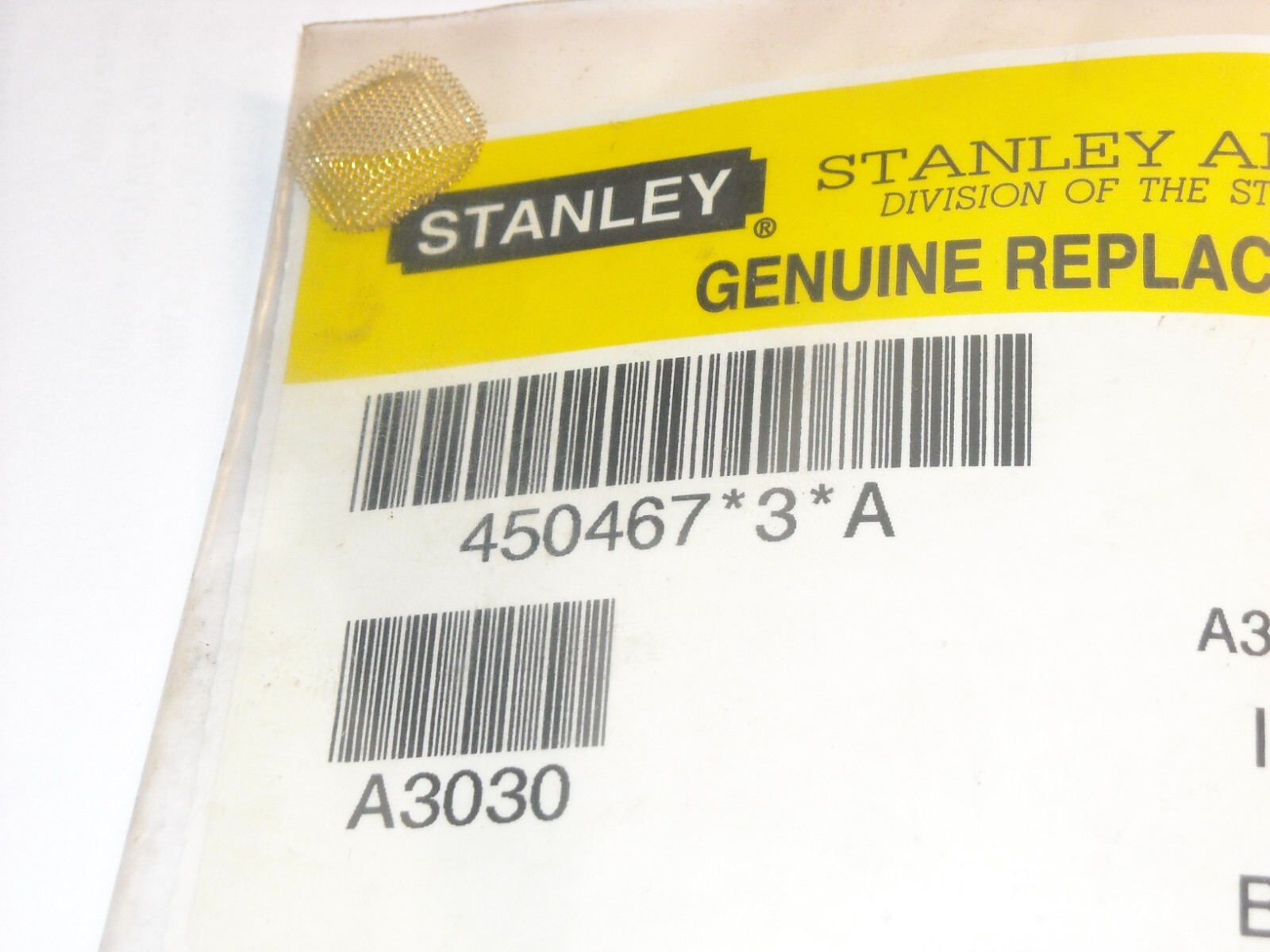 A3030, Stanley, Inlet Screen, Stanley Assembly Tools, New Old Stock