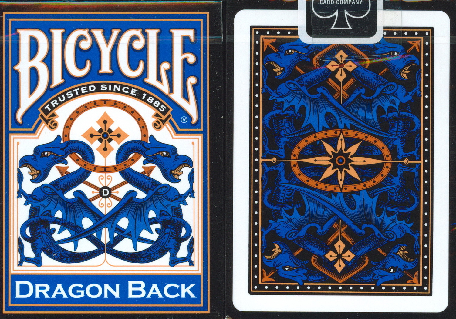 DRAGON BACK BICYCLE DECK BLUE EDITION PLAYING CARDS POKER SIZE