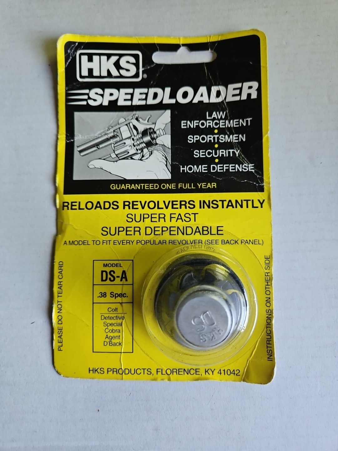 HKS DS-A 6 Shot Speedloader .38 Special Colt Detective Cobra Others