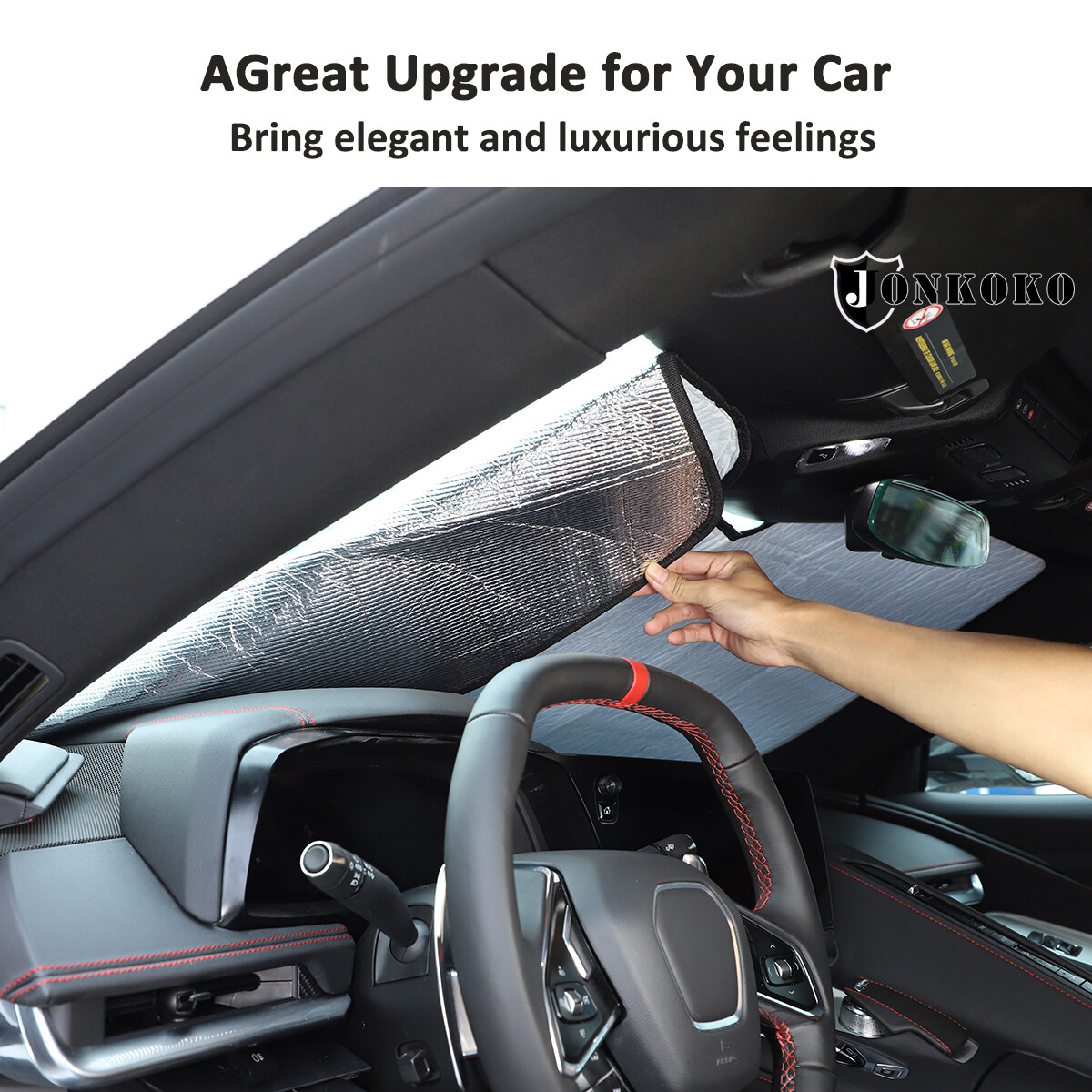 For 2020-2024 C8 Corvette Windshield SunShade Sunshade Car Foldable Windshield