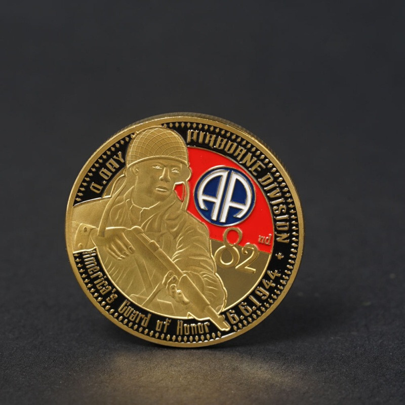 US Military 82nd Airborne Division America's Guard Honor D.DAY Challenge Coin