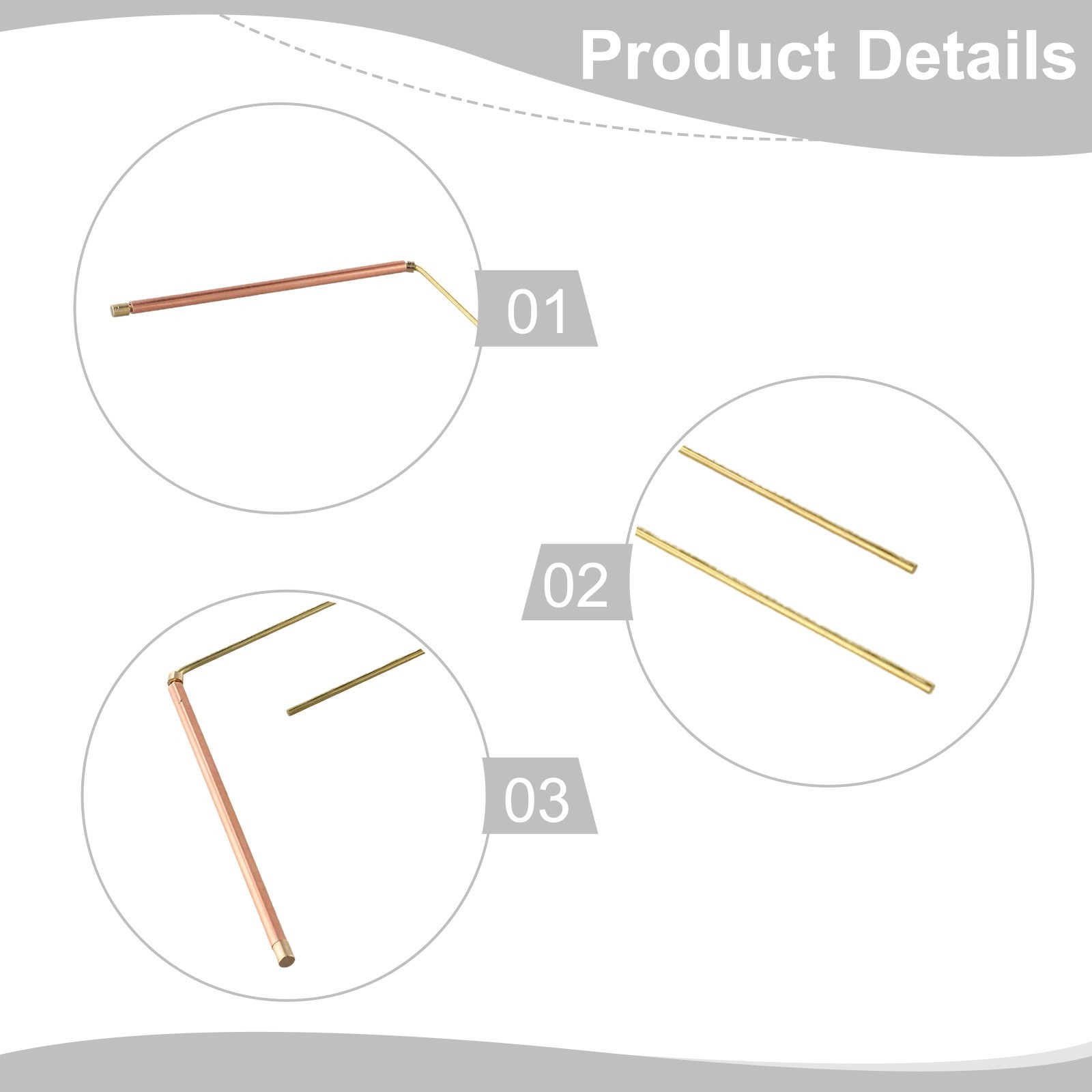 Professional Brass Divining Rods for Enhanced Dowsing and Treasure Discovery