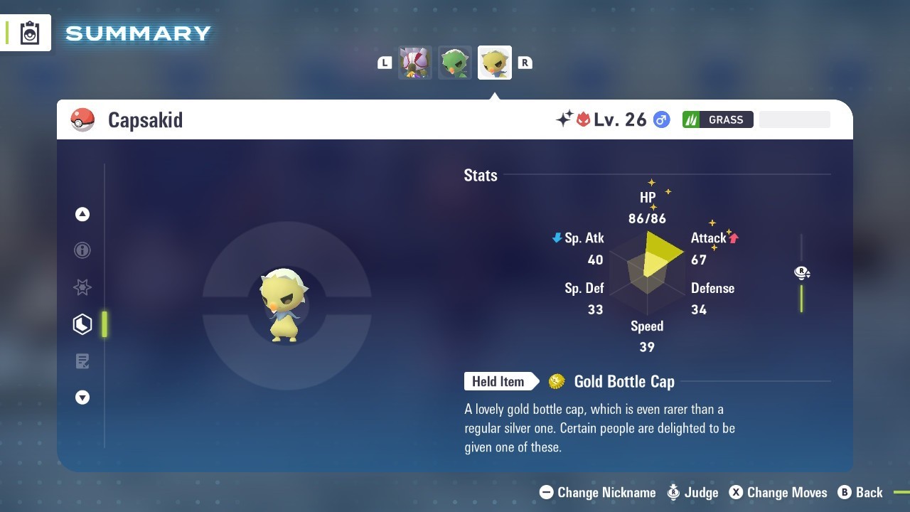 Pokémon Legends: Z-A Shiny Capsakid 6iv ✨Max EV✨ ALPHA