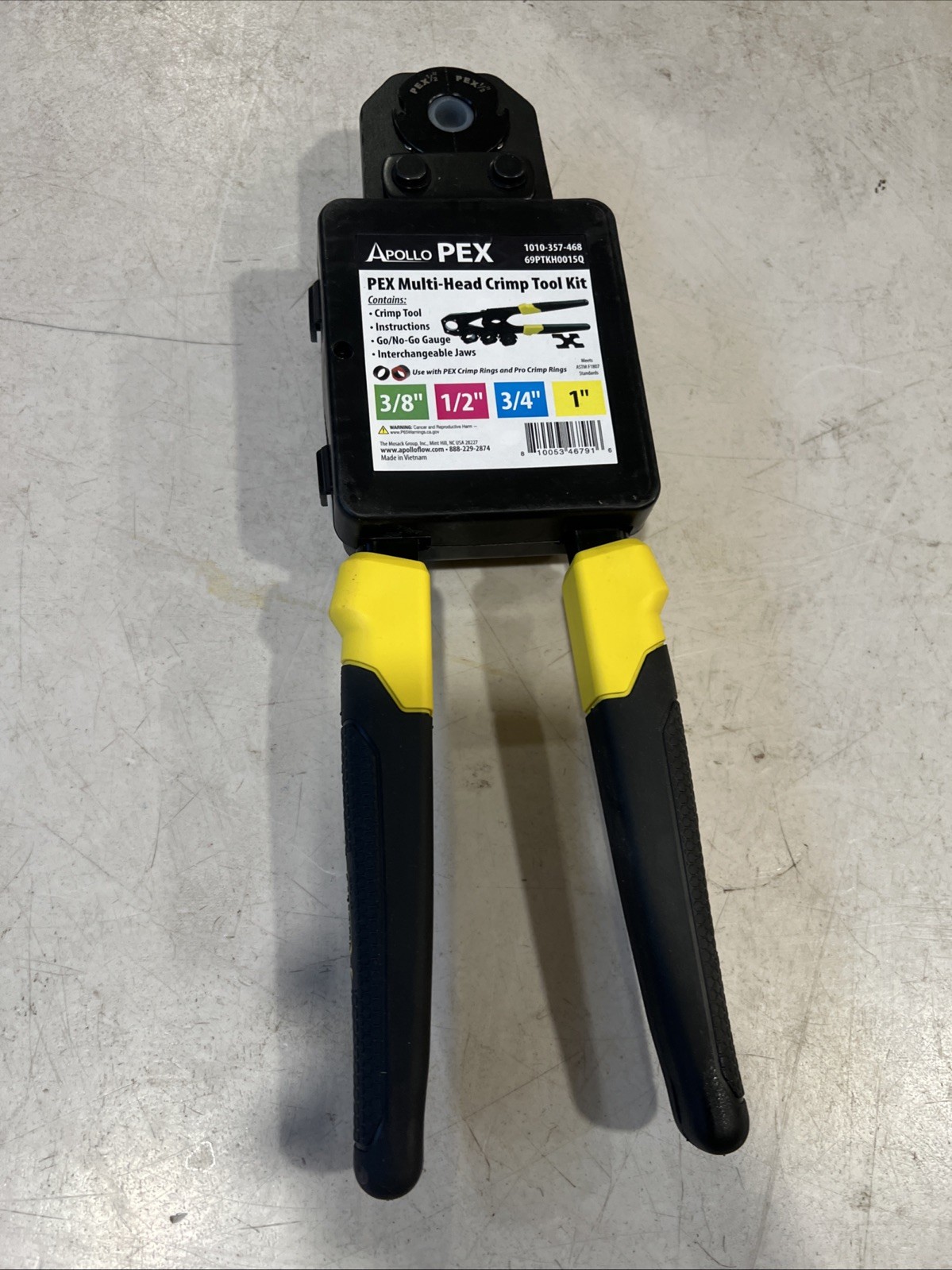 Apollo Multi-Head PEX Crimp Tool Kit 3/8-1 inch 69PTKH0015Q BRAND NEW