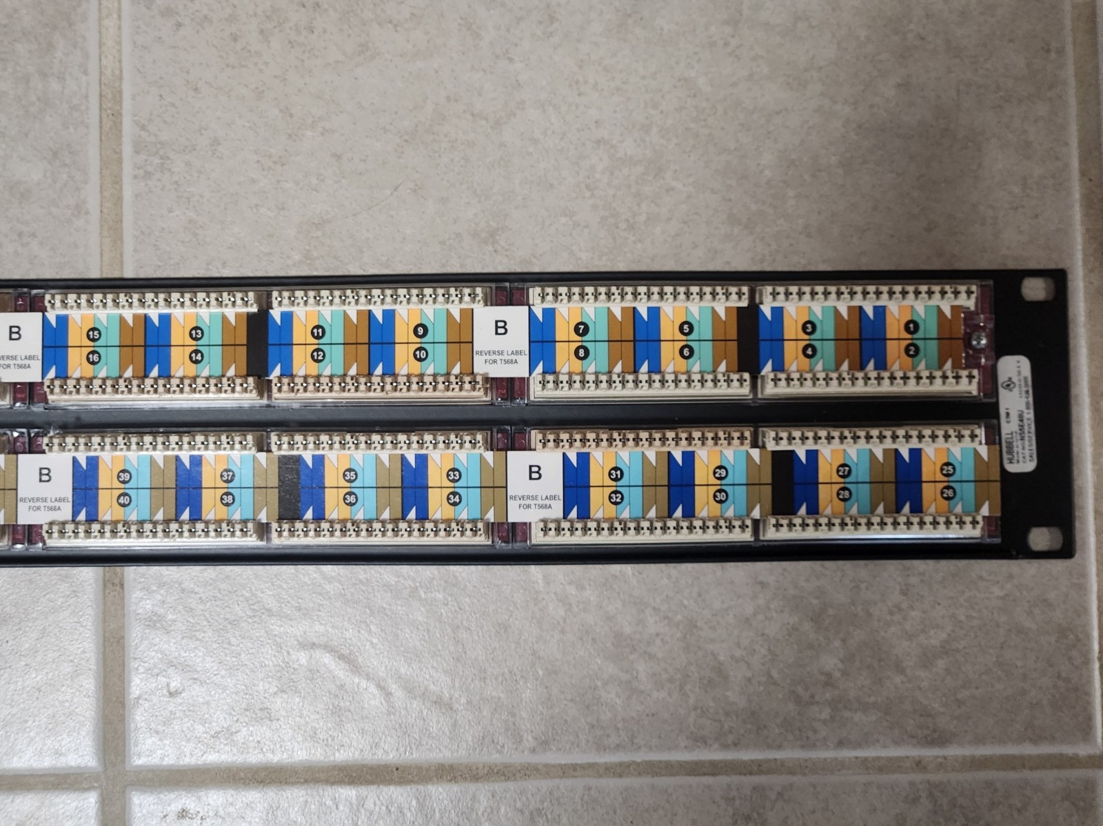 NETSELECT 48 PORT RACK MOUNT PATCH PANEL NETWORKING CAT5 CAT5E CAT6 BLACK