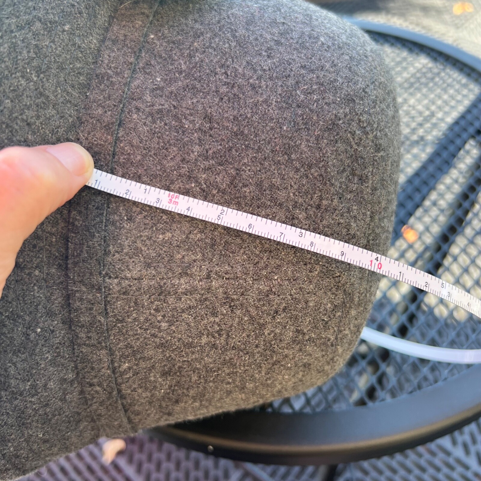 Wool Look Women’s DY Hat w Brim Gray Bow Hat Cap EUC