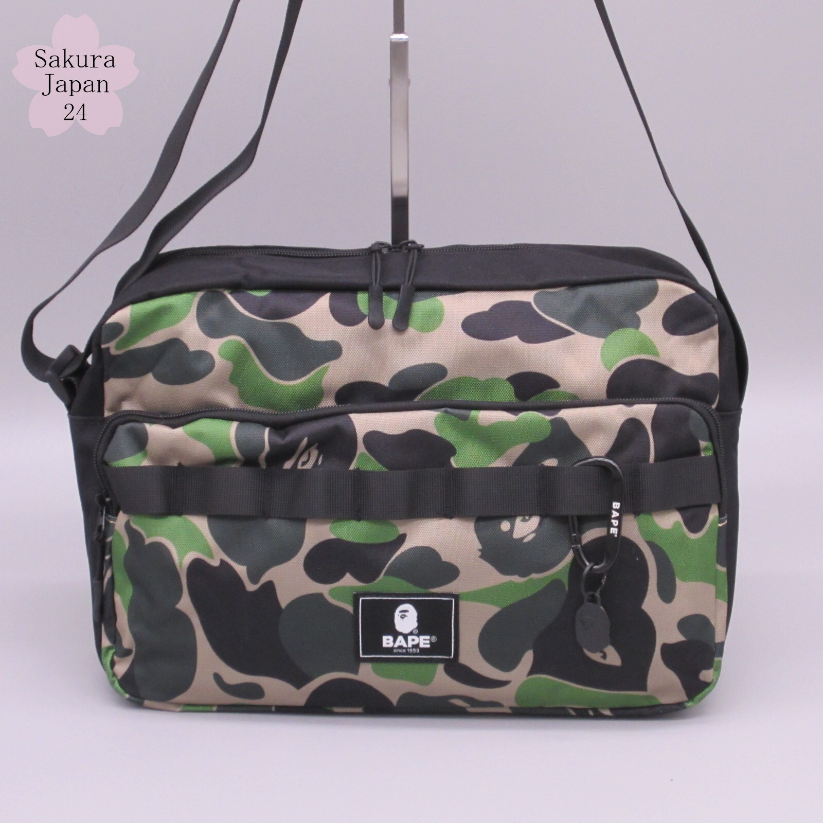 BAPE A Bathing Ape Camo Shoulder Bag with Carabiner 2021 AW Magazine Free Gift