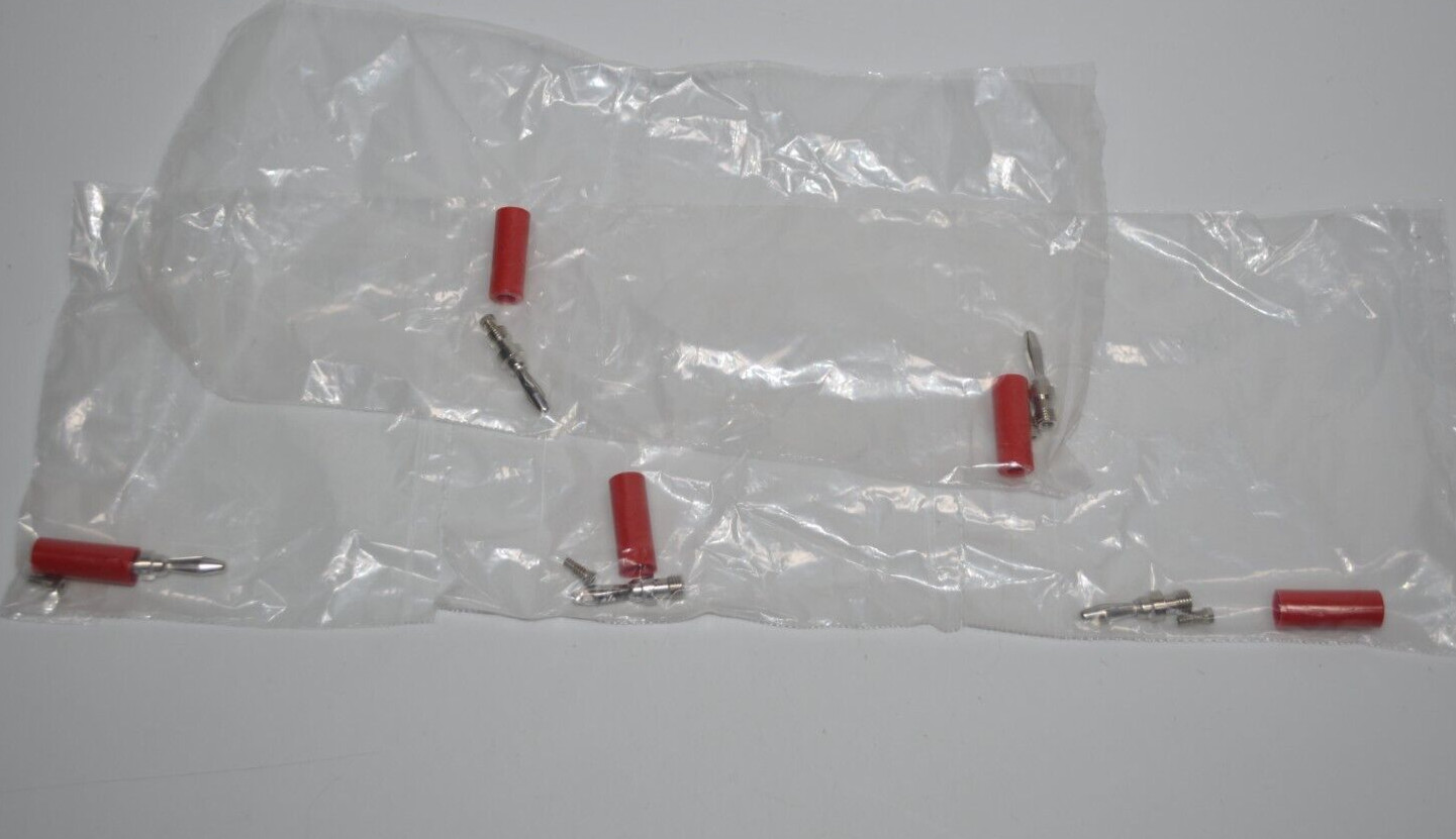 Lot of 5 NEW Cinch / Johnson 108-1722-101 Solderless PLUG BANANA CONNECTORS