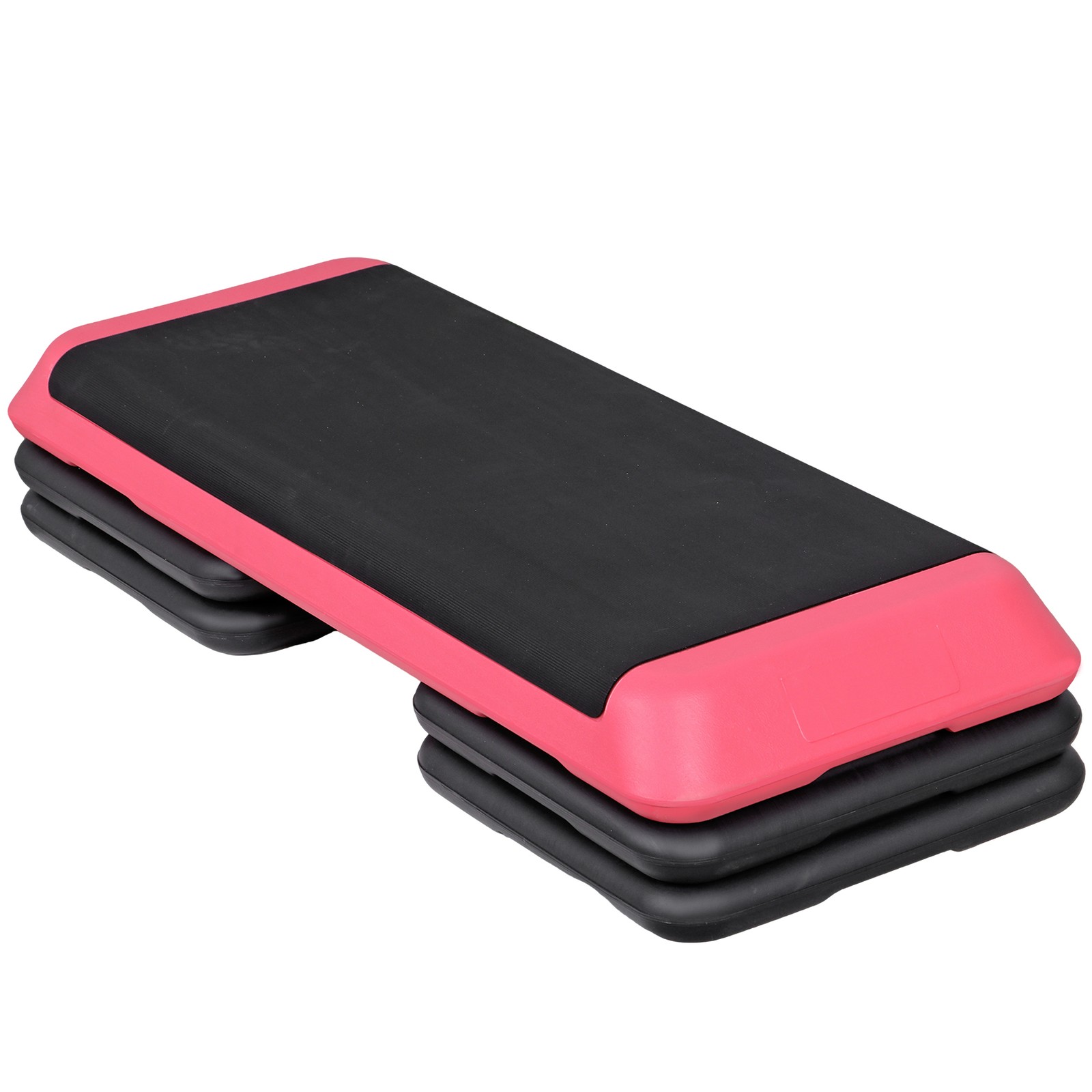 43 Inch Training Exercise Aerobic Stepper Step Platform Workout with Risers Pink
