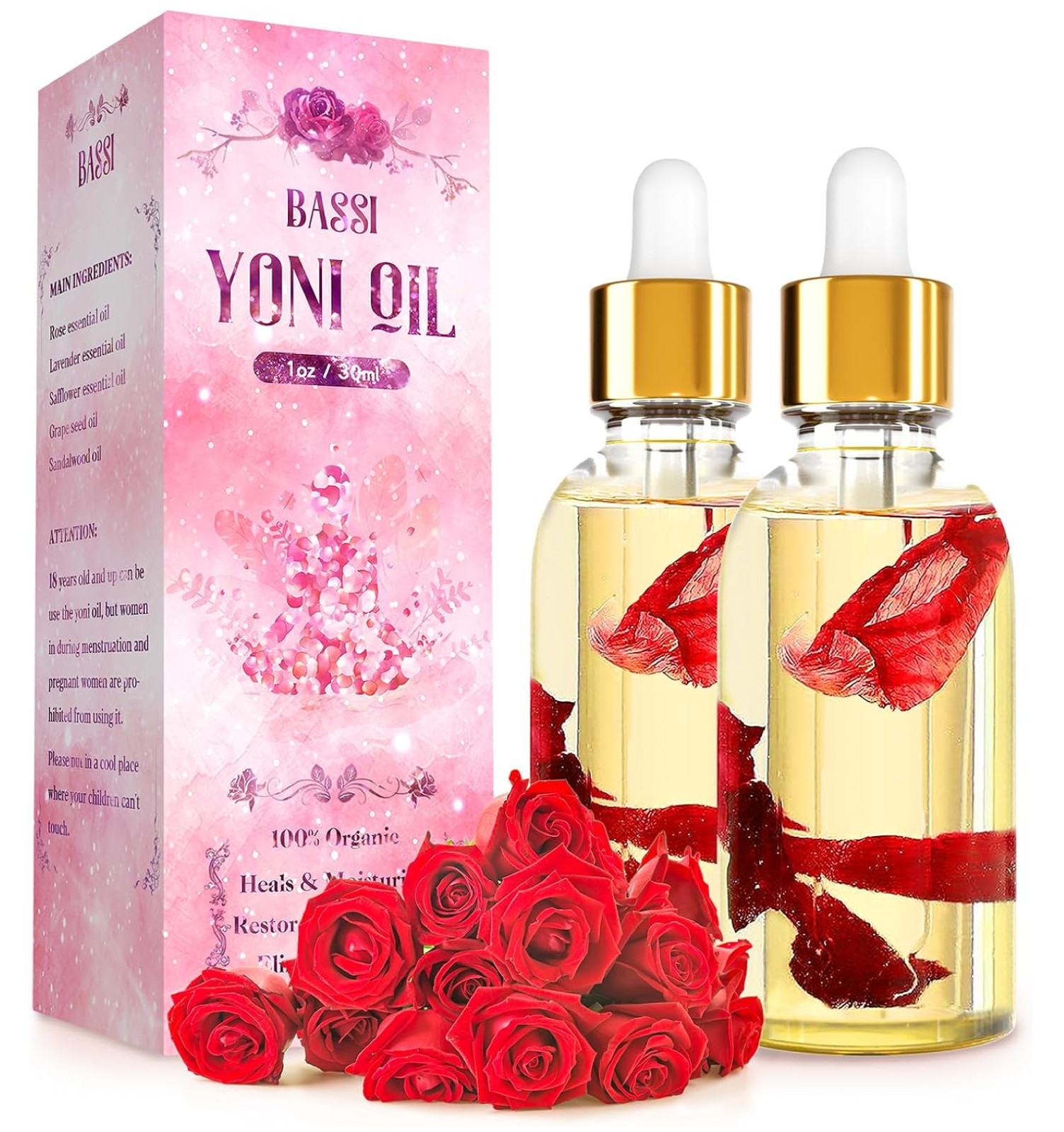 2PCS Yoni Oil Organic Feminine Oil Vaginal Moisturizer - Ph Balance for Women -