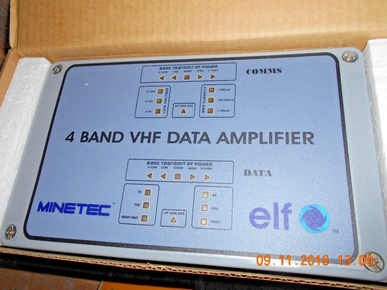 MINETEC ELF VHF DATA AMPLIFIER  4 BAND NEW IN FACTORY BOX LEAKY FEEDER