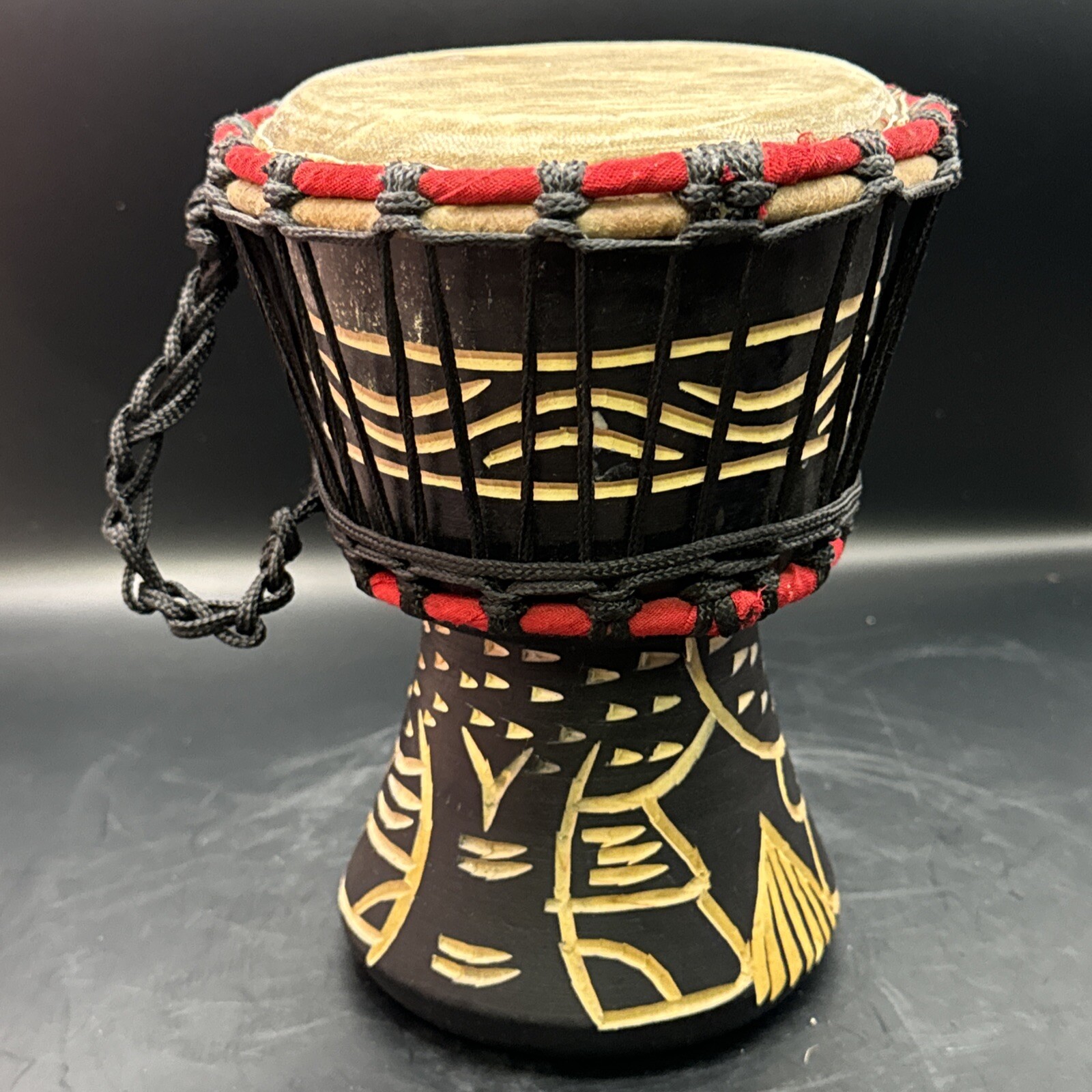 Djembe Drum Handcarved Made In Ghana 7” Tall