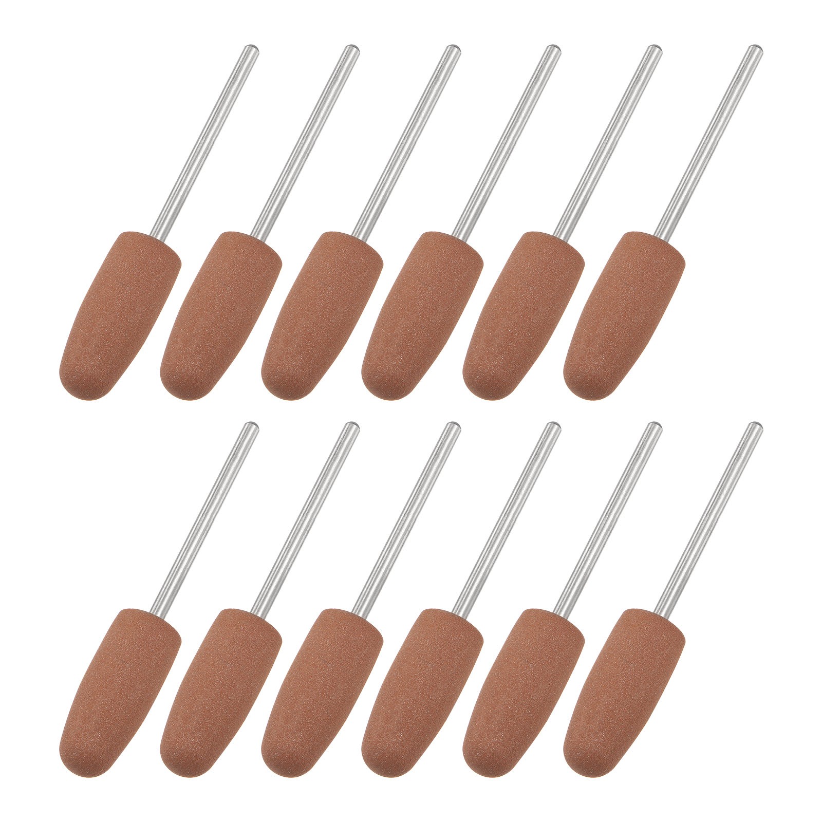12pcs 400# Abrasive Mounted Stone 2.35mm Shank 2/5" Dia Conical Grinding Wheel