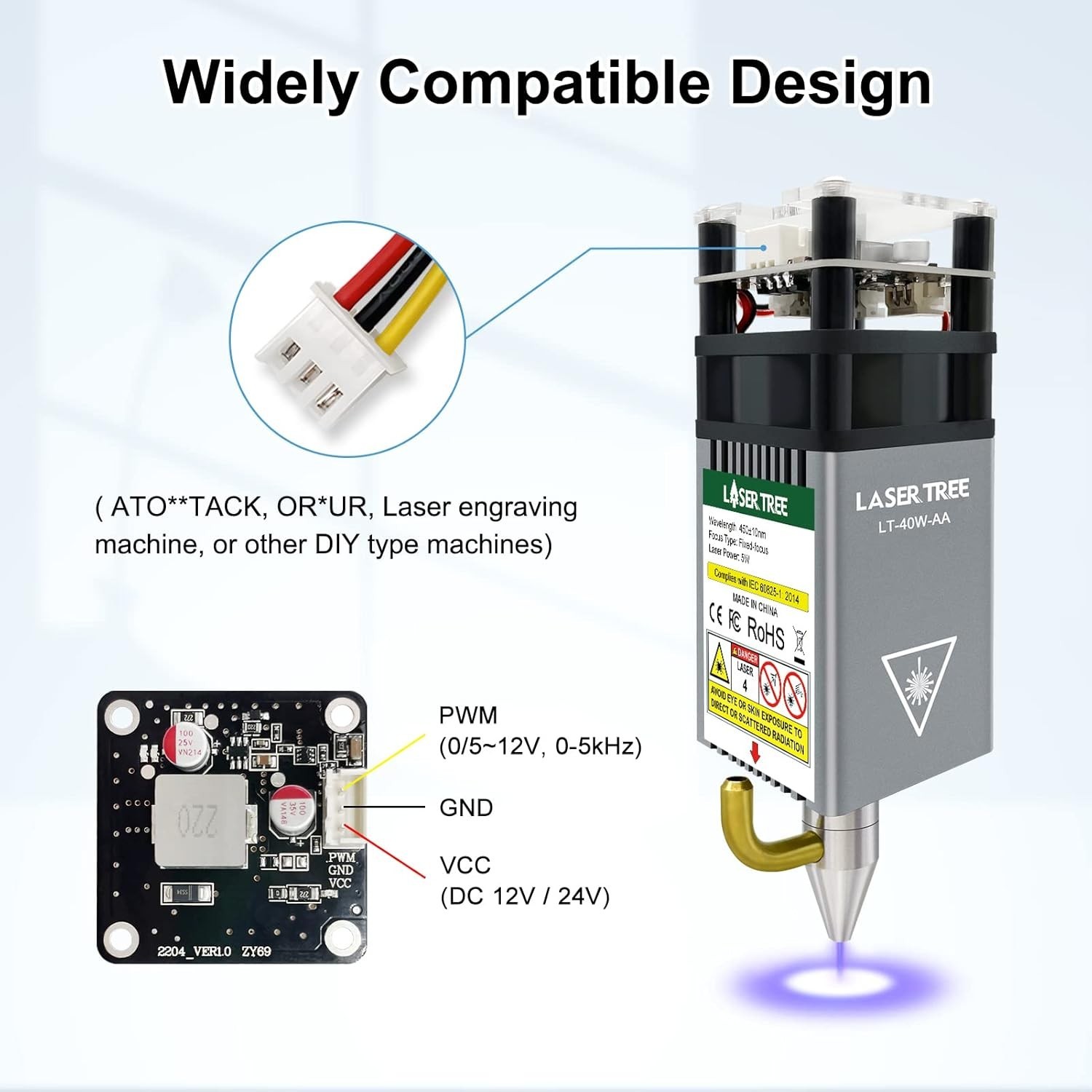 Easy Installation, Compatible with 12V Machines
