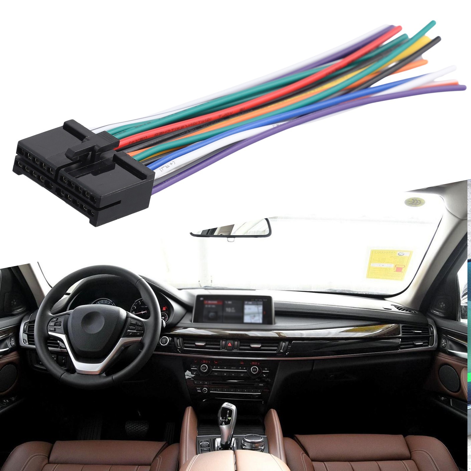 ABS Material 20pin Car Radio Audio Adapter Cable Suitable for Most Car Radios