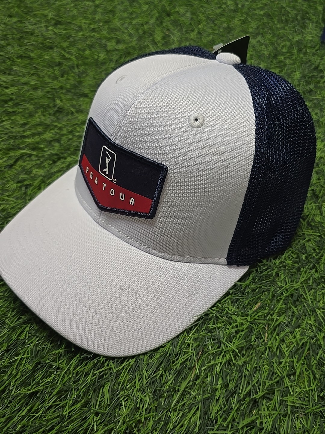 PGA Tour Men's Americana Trucker Pro Series Adjustable Golf Hat, Brand New AS7
