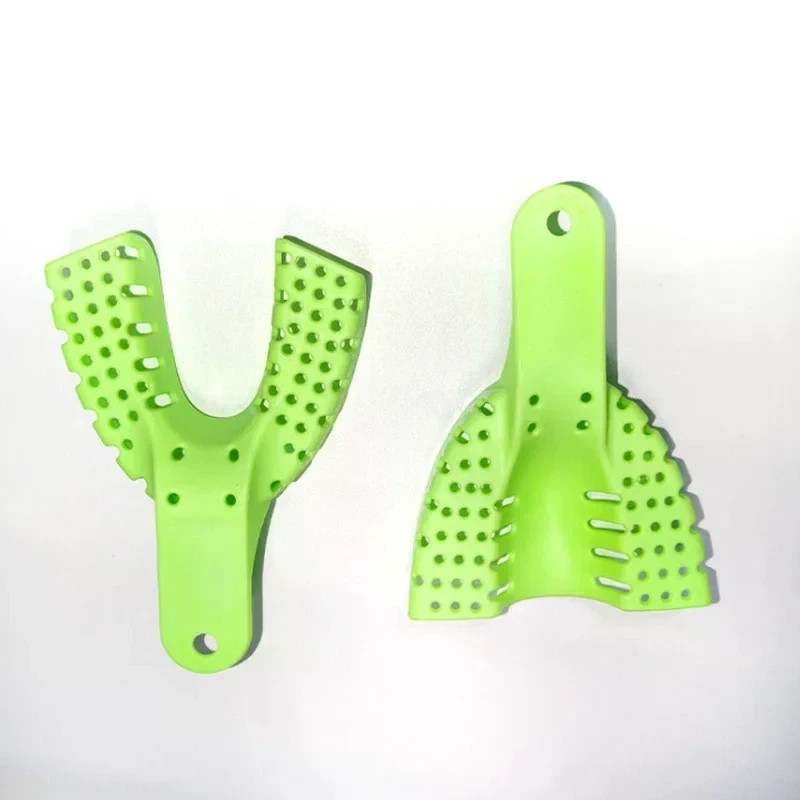 10Pcs Dental Impression Tray Mesh Plastic Kit Impression Denture Disposable