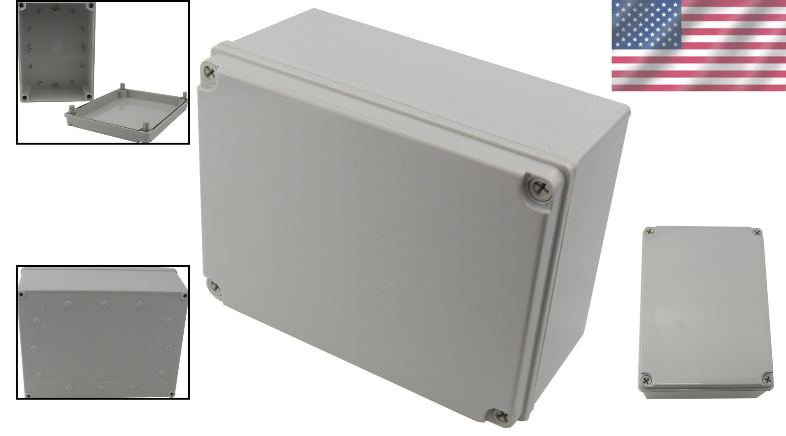 Durable 8x6x4 Plastic Junction Box | Easy Screw-in Installation for Protection
