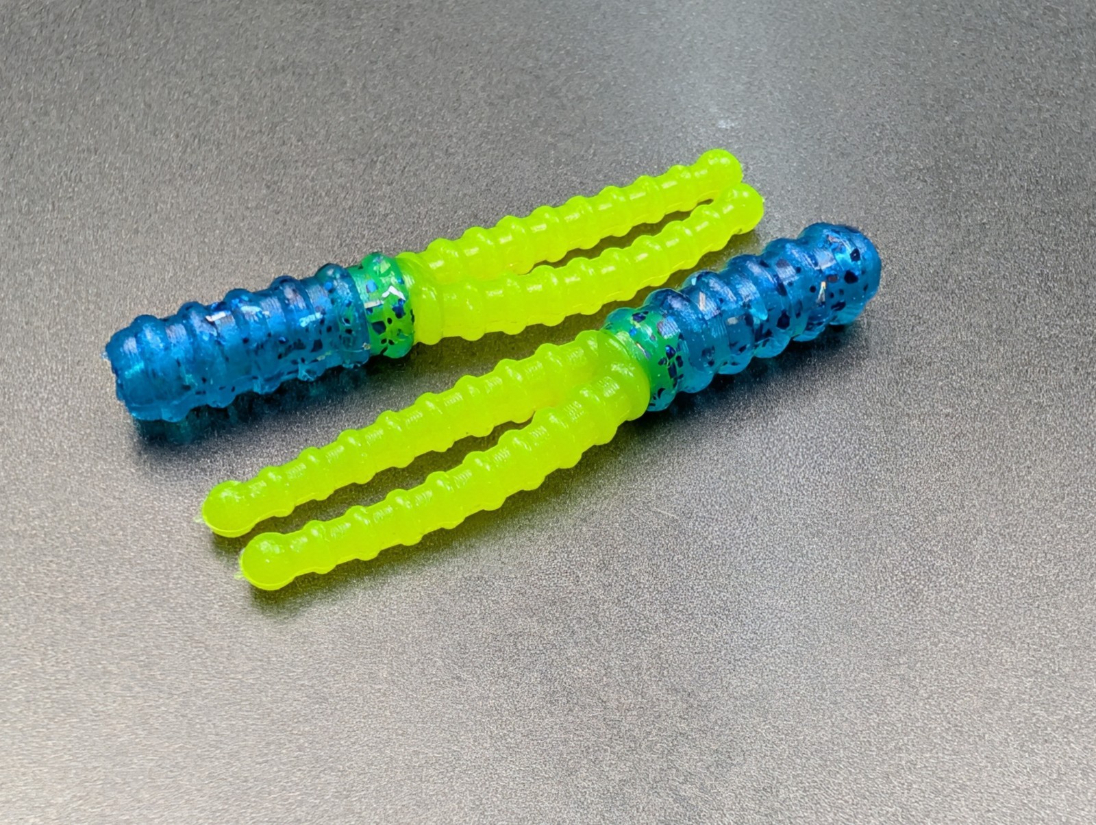 (24) 2" Slab Poacher Sapphire Shiner Crappie Bait Grub Jig Minnow
