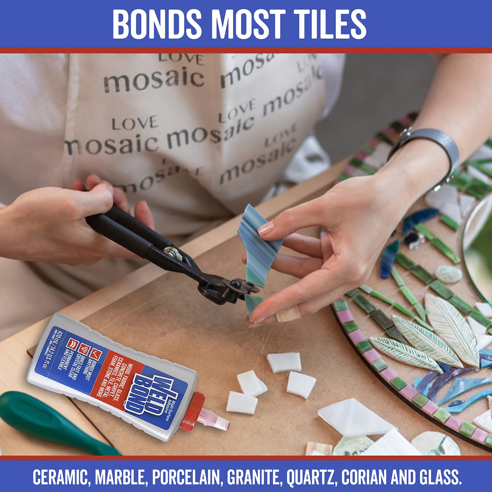 Multi-Surface Strong Glue – Fast Drying Glue for Wood, Tile, Ceramic, Pottery...