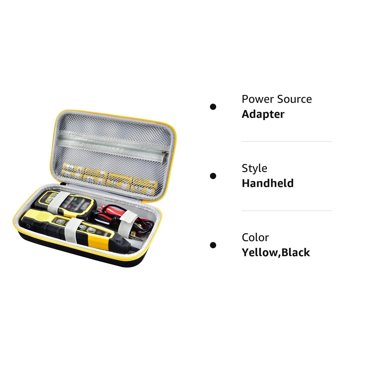 Wire Tracer Tone Generator & Probe Kit Case for Ethernet, Telephone, Video - Bla