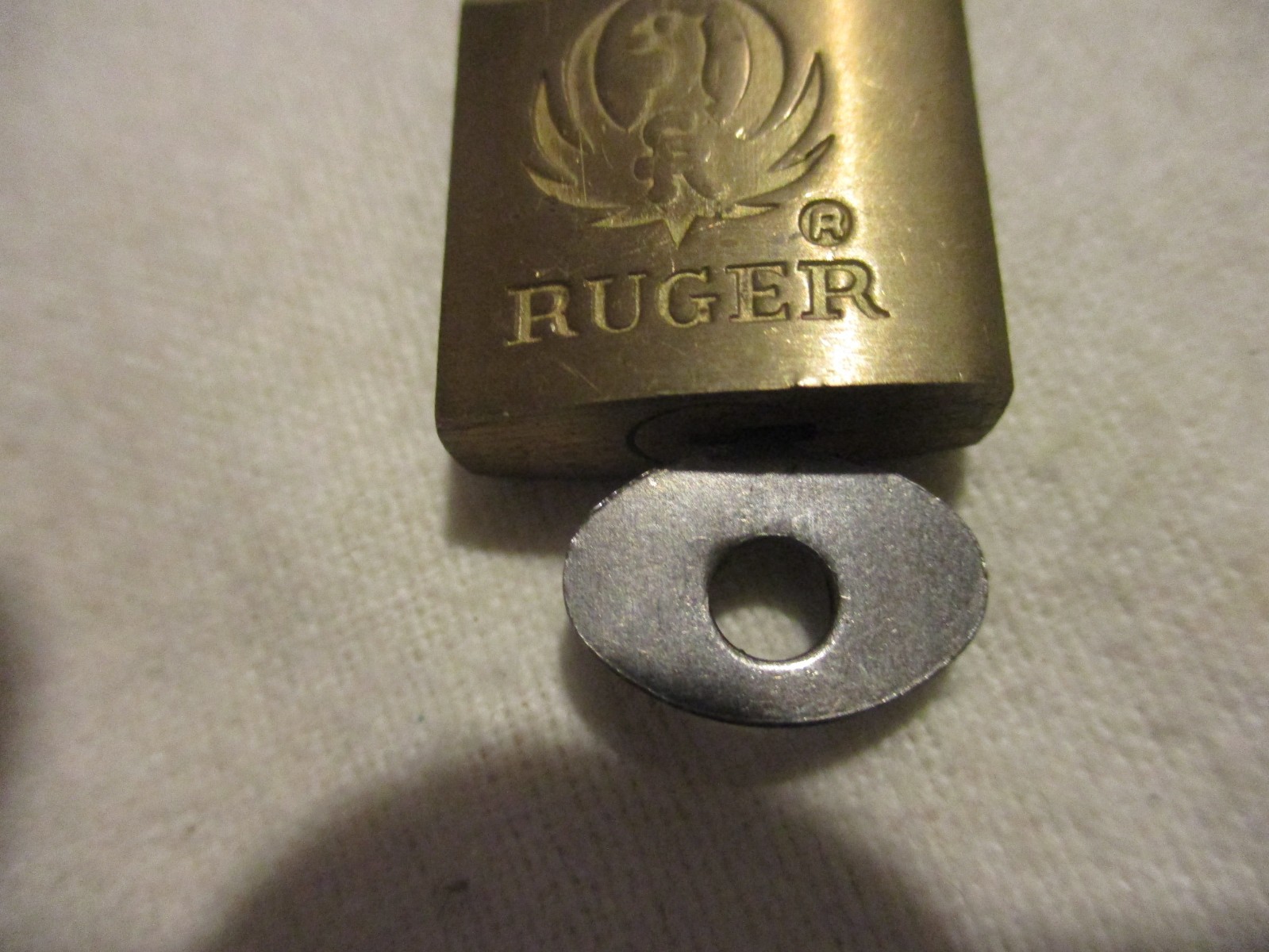 Ruger Embossed Brass Lock w/Key