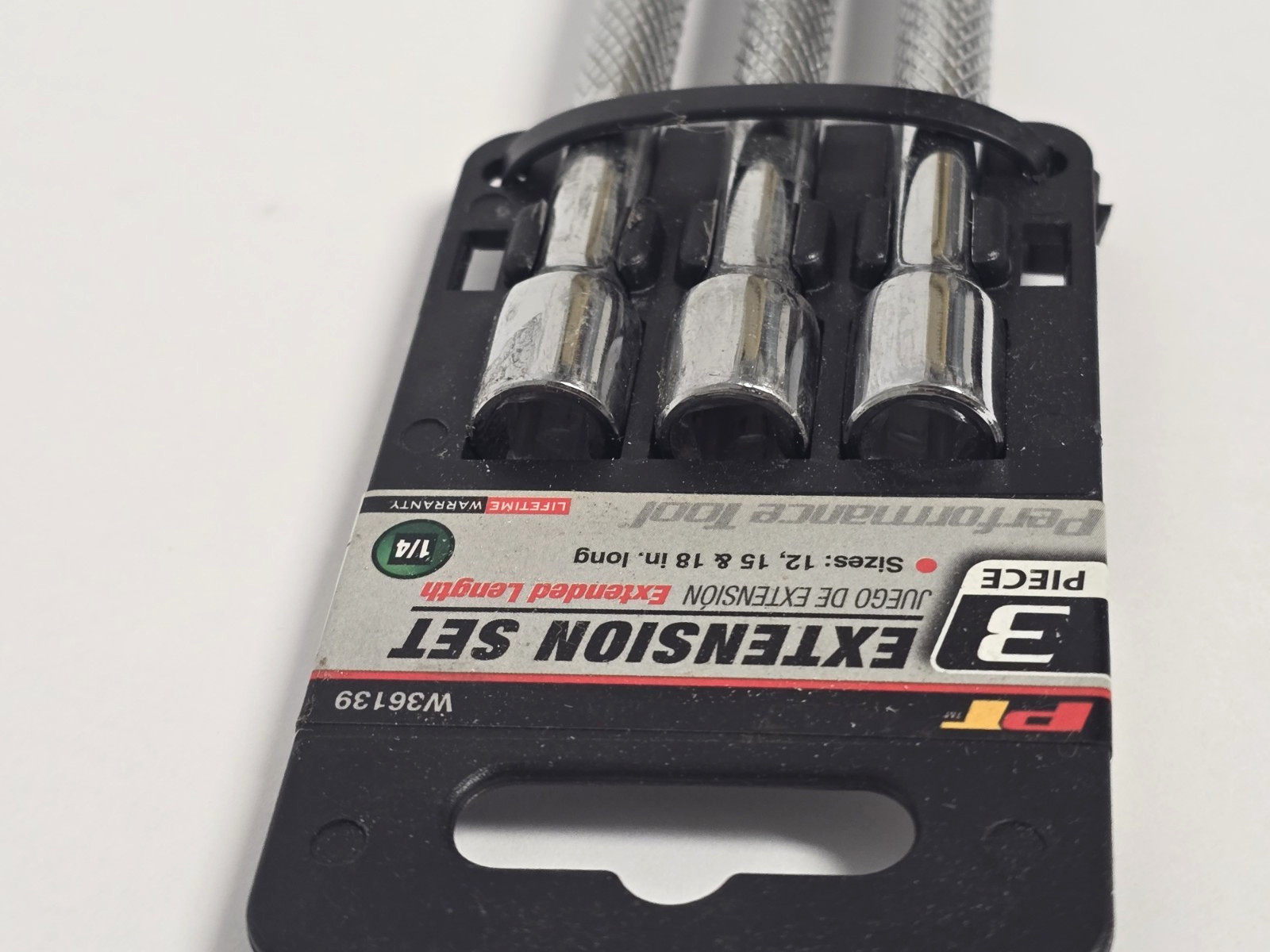 PERFORMANCE TOOL W36139 1/4" DRIVE ESTRA EXTENSION SET (12, 15 & 18")