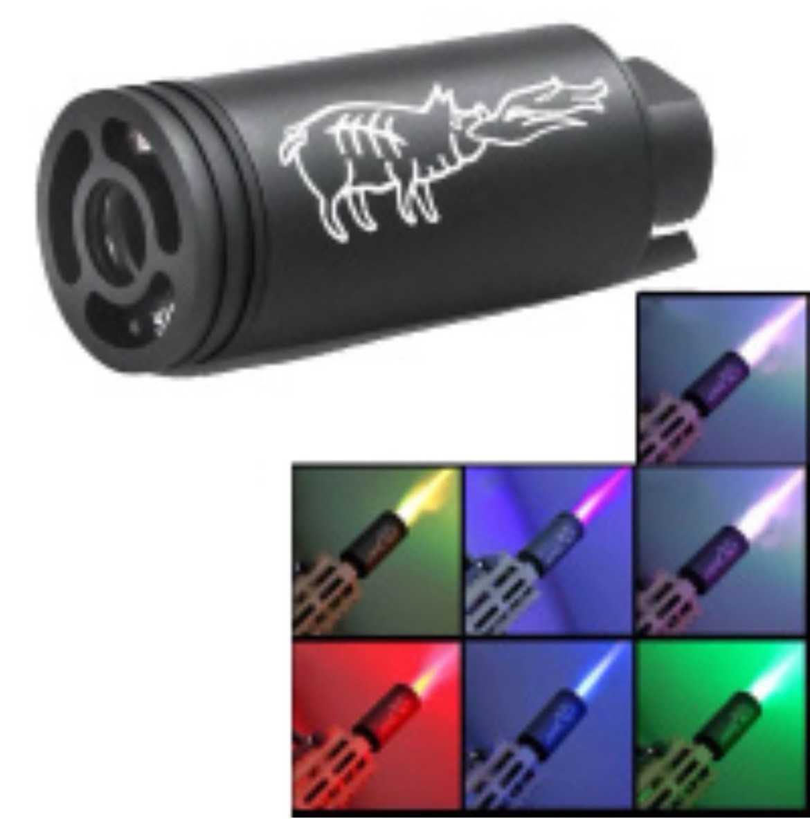 14mm CCW Compact Airsoft/gel Blaster Multi Color Barrel Flash Unit Attachment