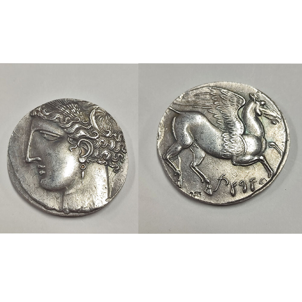 Antique Ancient Greek Silver Coin Dollar Reproduction Commemorative Coin