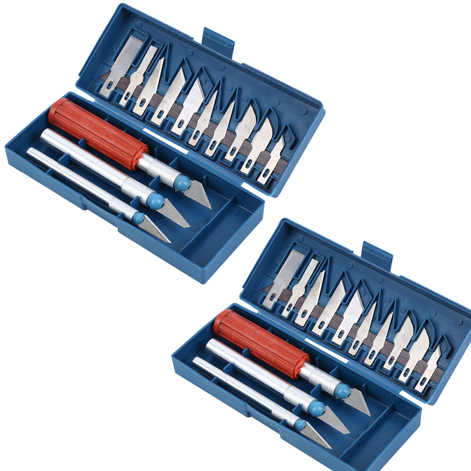 Set of 2 Hobby Knife Precision Razor Blades Exacto Cutting Tool Arts Craft Kit